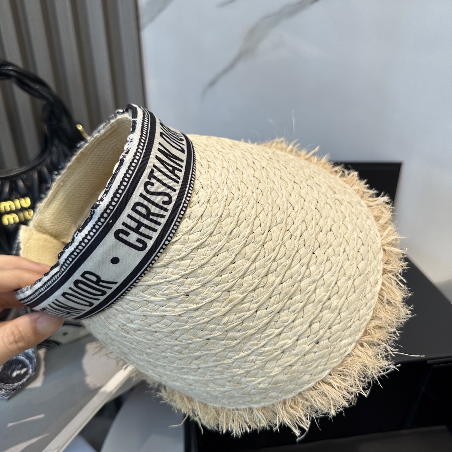 迪奥 Dior 空顶帽 高级定制,名媛风,细节待上,夏季防晒防紫外线,出行必备,百搭好看