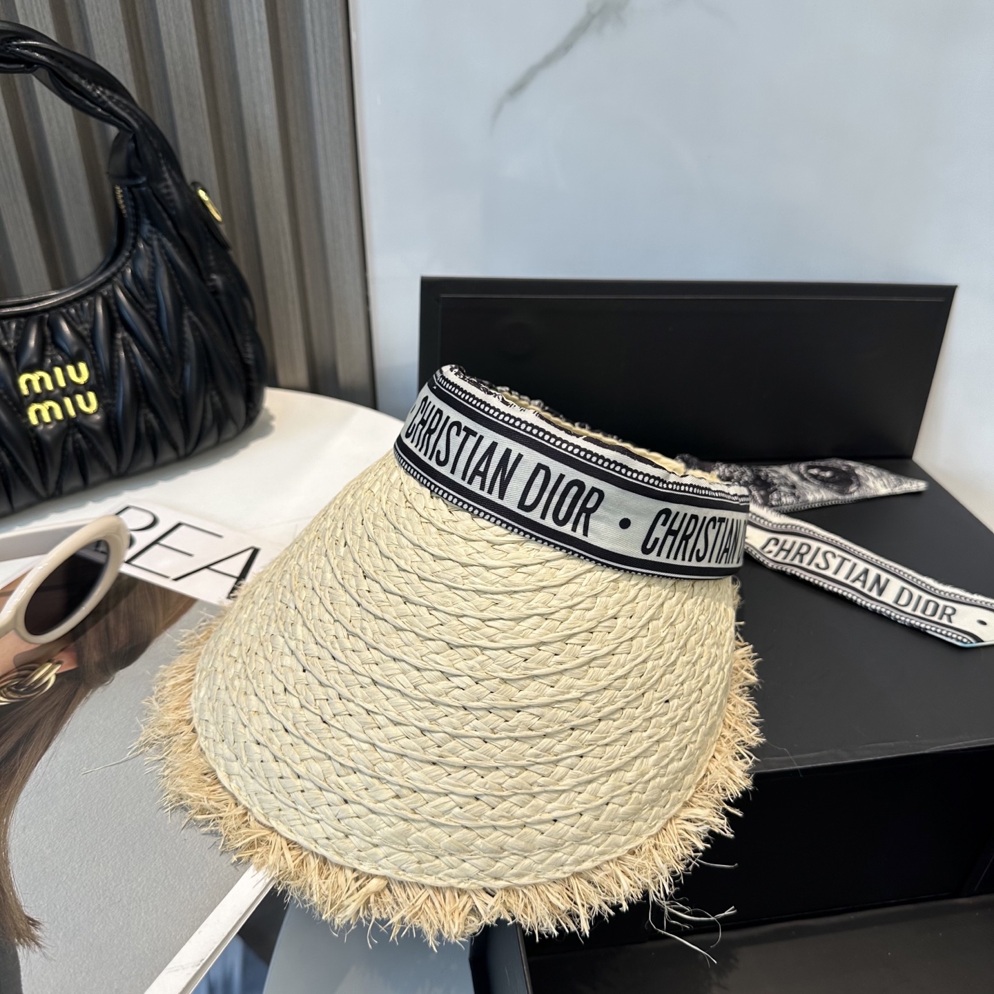 迪奥 Dior 空顶帽 高级定制,名媛风,细节待上,夏季防晒防紫外线,出行必备,百搭好看