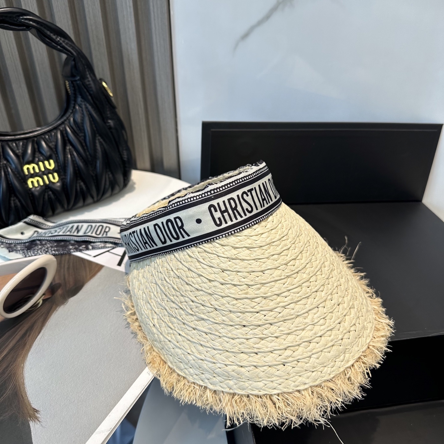 迪奥 Dior 空顶帽 高级定制,名媛风,细节待上,夏季防晒防紫外线,出行必备,百搭好看