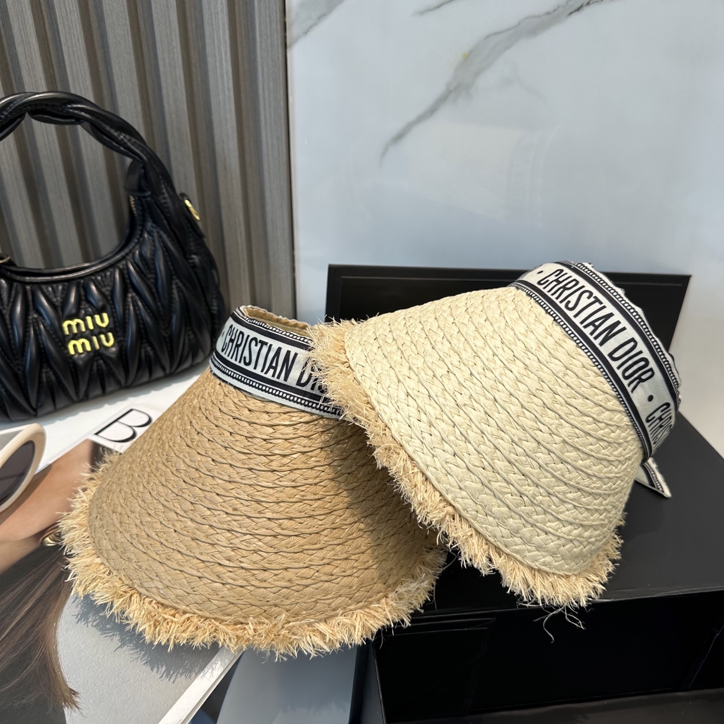 迪奥 Dior 空顶帽 高级定制,名媛风,细节待上,夏季防晒防紫外线,出行必备,百搭好看