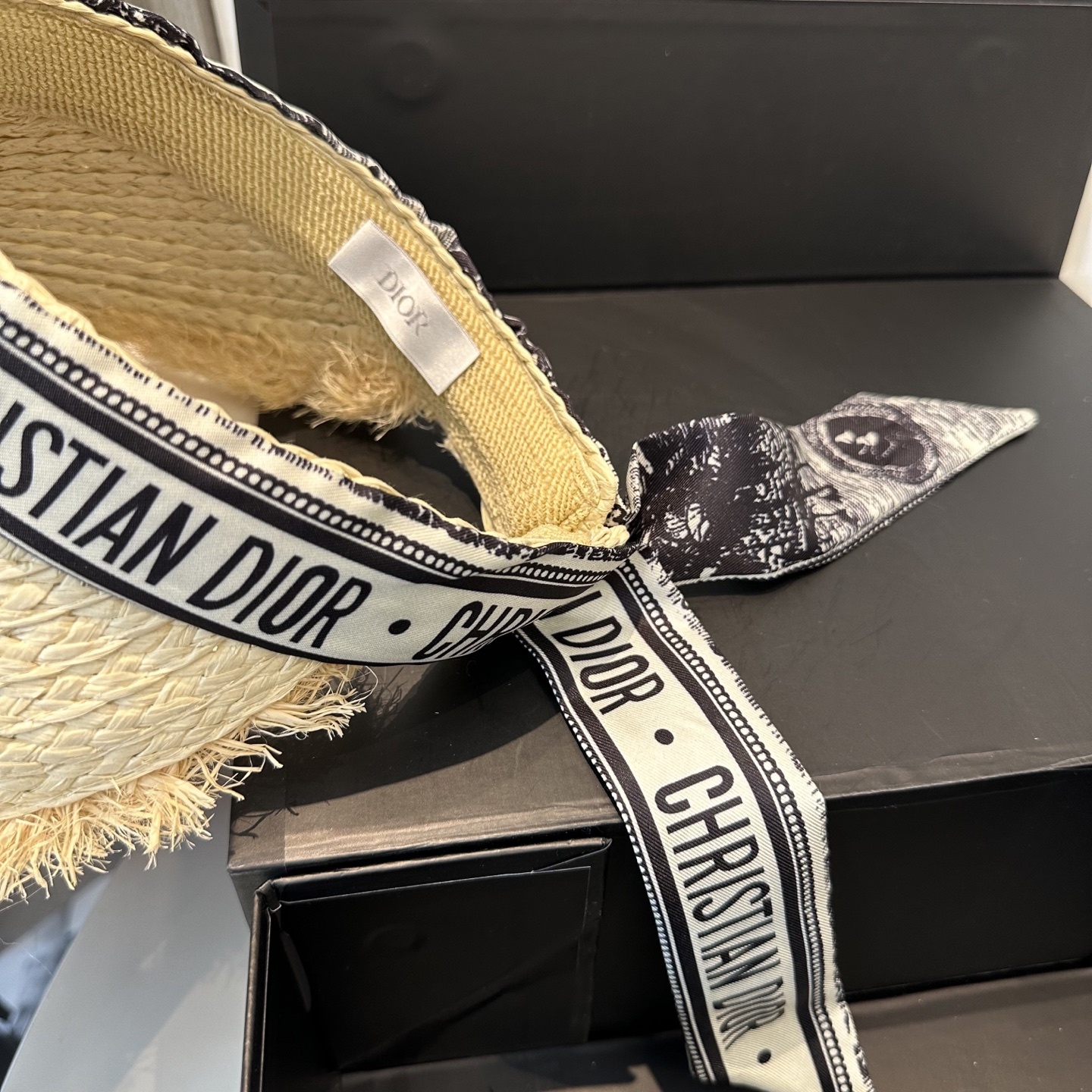 迪奥 Dior 空顶帽 高级定制,名媛风,细节待上,夏季防晒防紫外线,出行必备,百搭好看