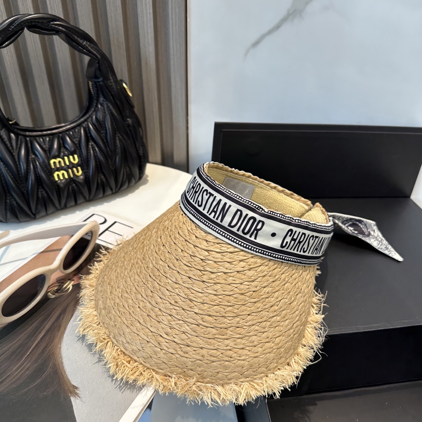 迪奥 Dior 空顶帽 高级定制,名媛风,细节待上,夏季防晒防紫外线,出行必备,百搭好看