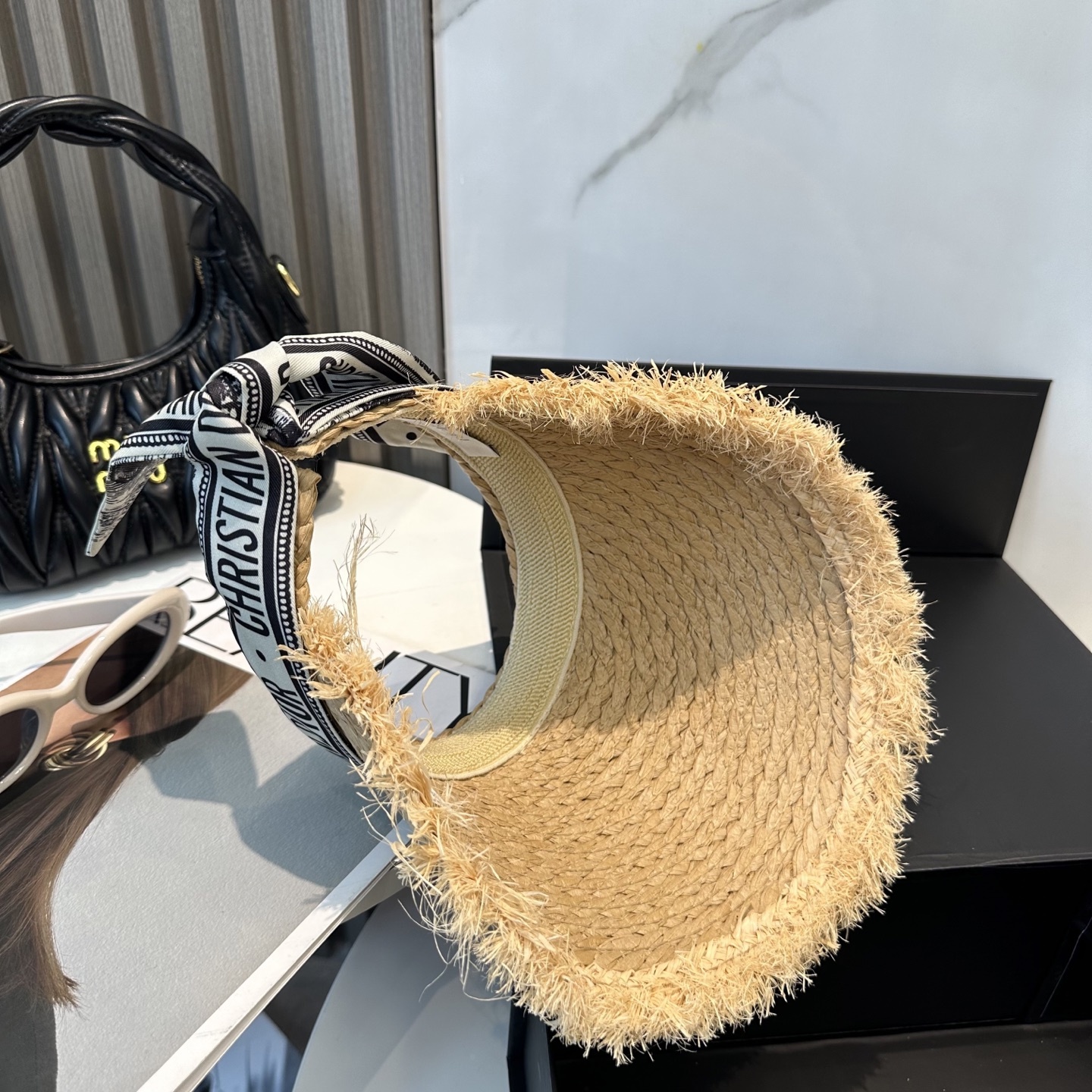 迪奥 Dior 空顶帽 高级定制,名媛风,细节待上,夏季防晒防紫外线,出行必备,百搭好看