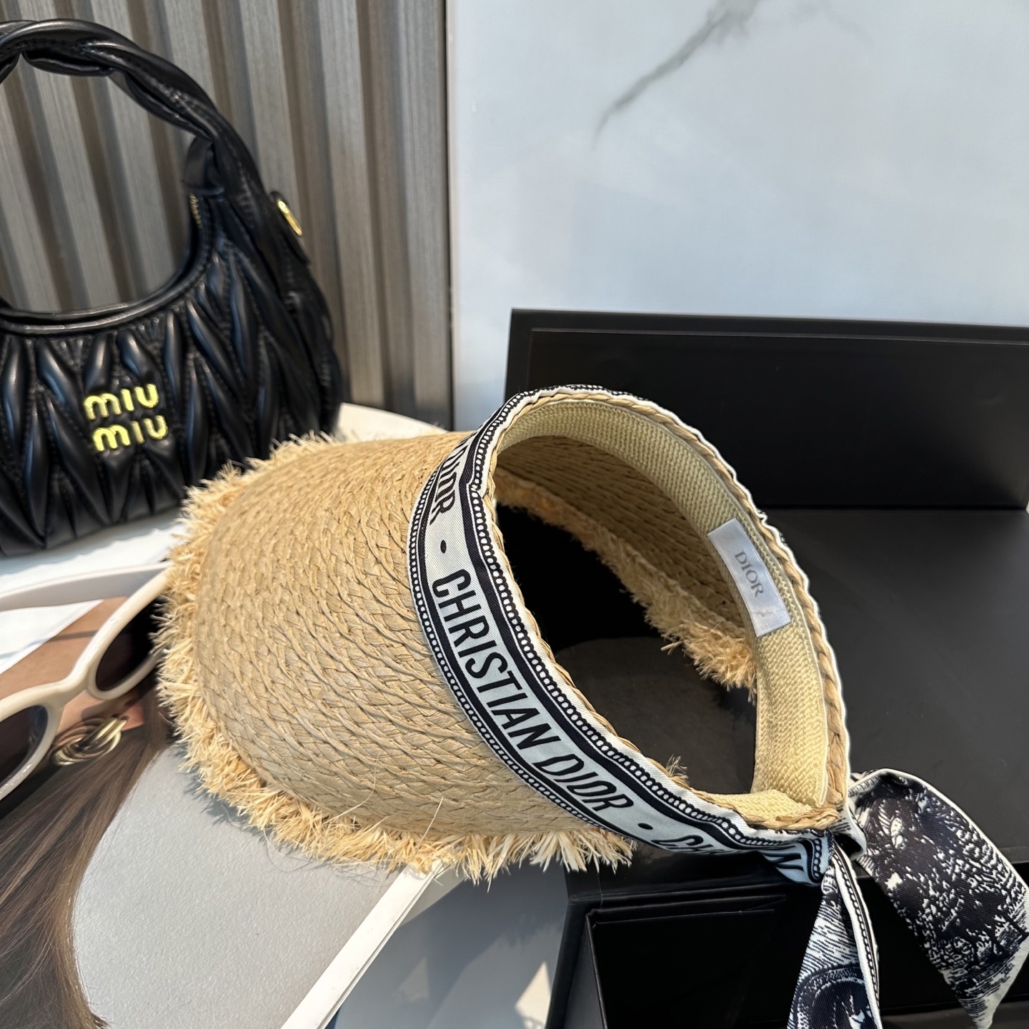 迪奥 Dior 空顶帽 高级定制,名媛风,细节待上,夏季防晒防紫外线,出行必备,百搭好看