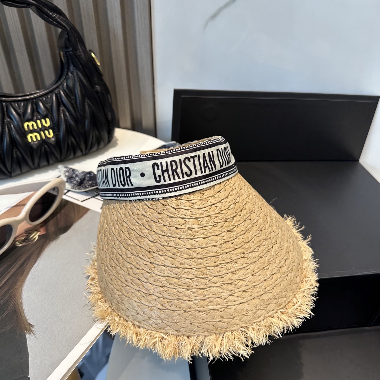 迪奥 Dior 空顶帽 高级定制,名媛风,细节待上,夏季防晒防紫外线,出行必备,百搭好看