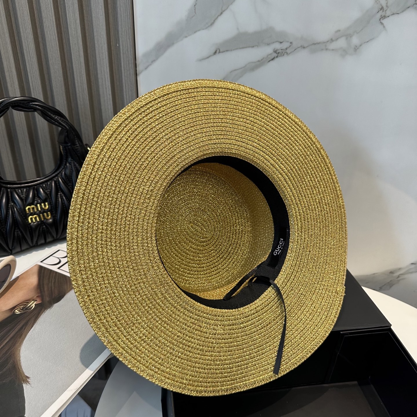  古奇Gucci新款草帽，高级定制，名媛风，细节待上，夏季防晒防紫外线，出行必备，百搭好看