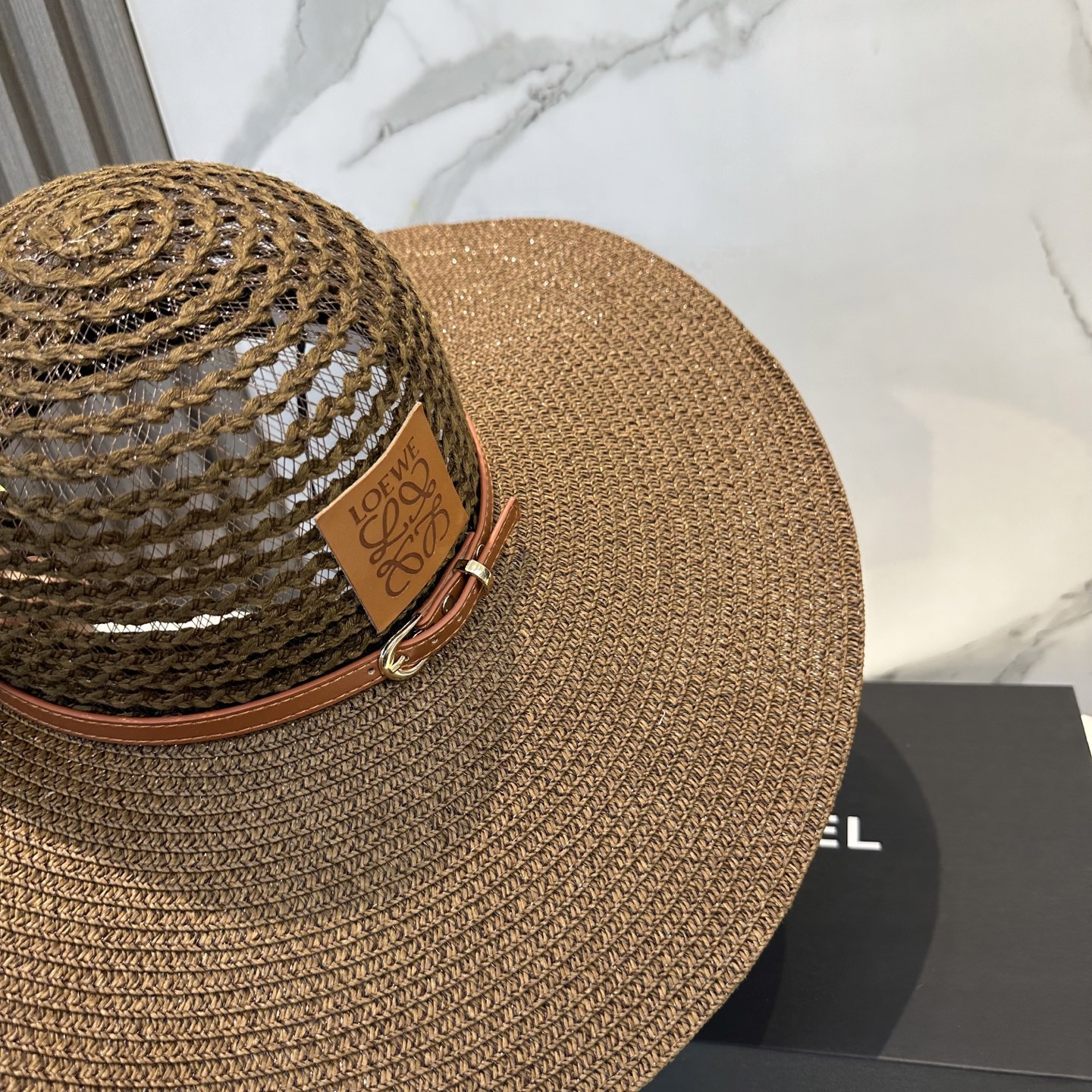 LOEWE罗意威大檐帽，太阳大草帽，细草制作，官方款开模，非市场普通版本,头围57cm