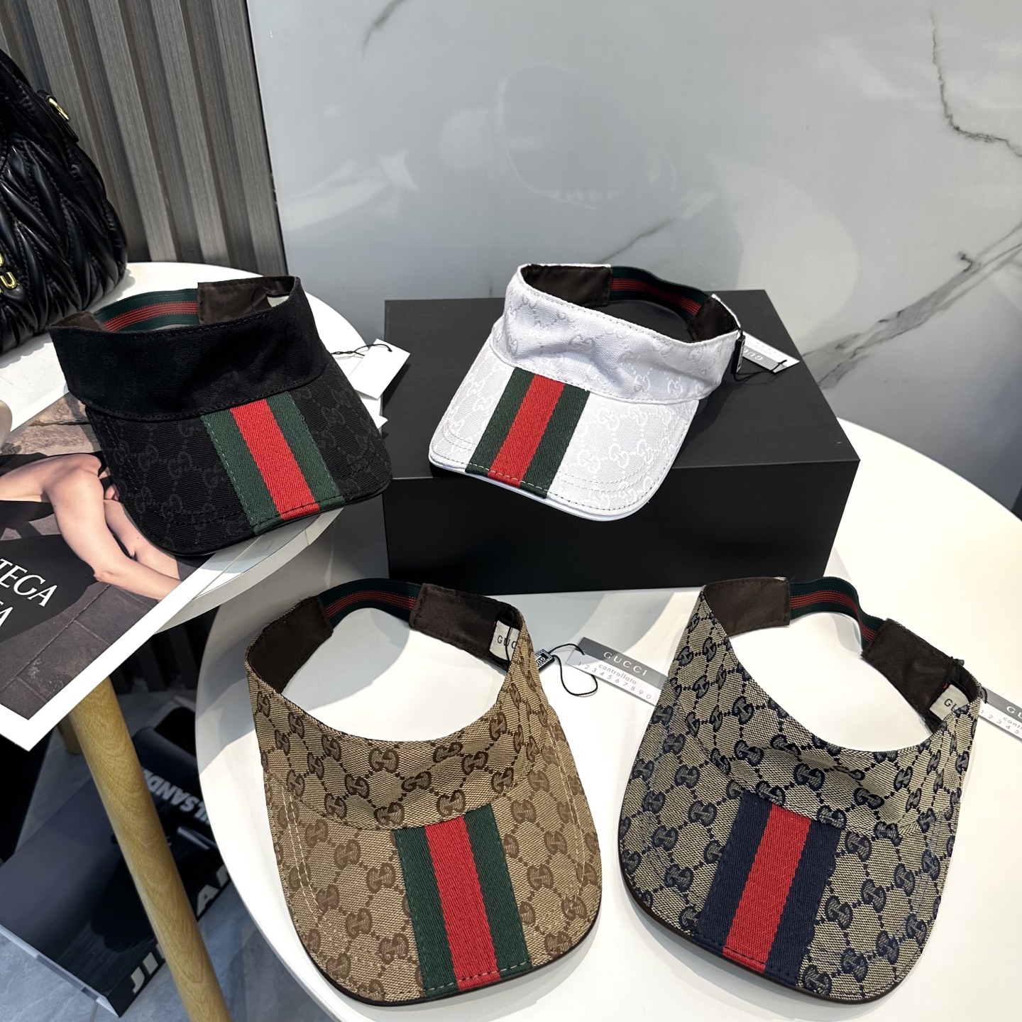  Gucci(古奇)最新原单宽版织带空顶帽。专柜11开模订制，最高版本，原版帆布料，轻盈透气！实物拍摄，