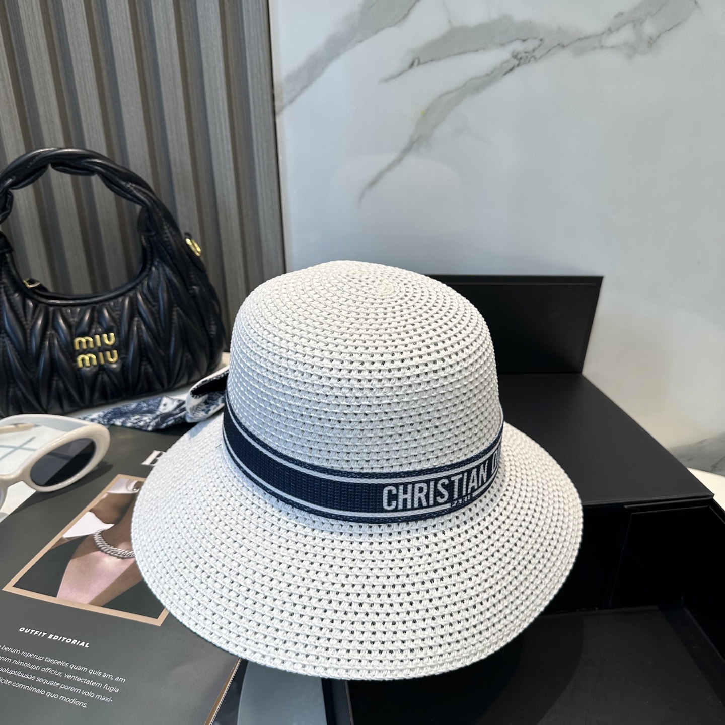 【DIOR迪奥】爆款织带草编草帽礼帽🤩细节控，简约大方，百搭单品～出街首选，新款帽型超美腻