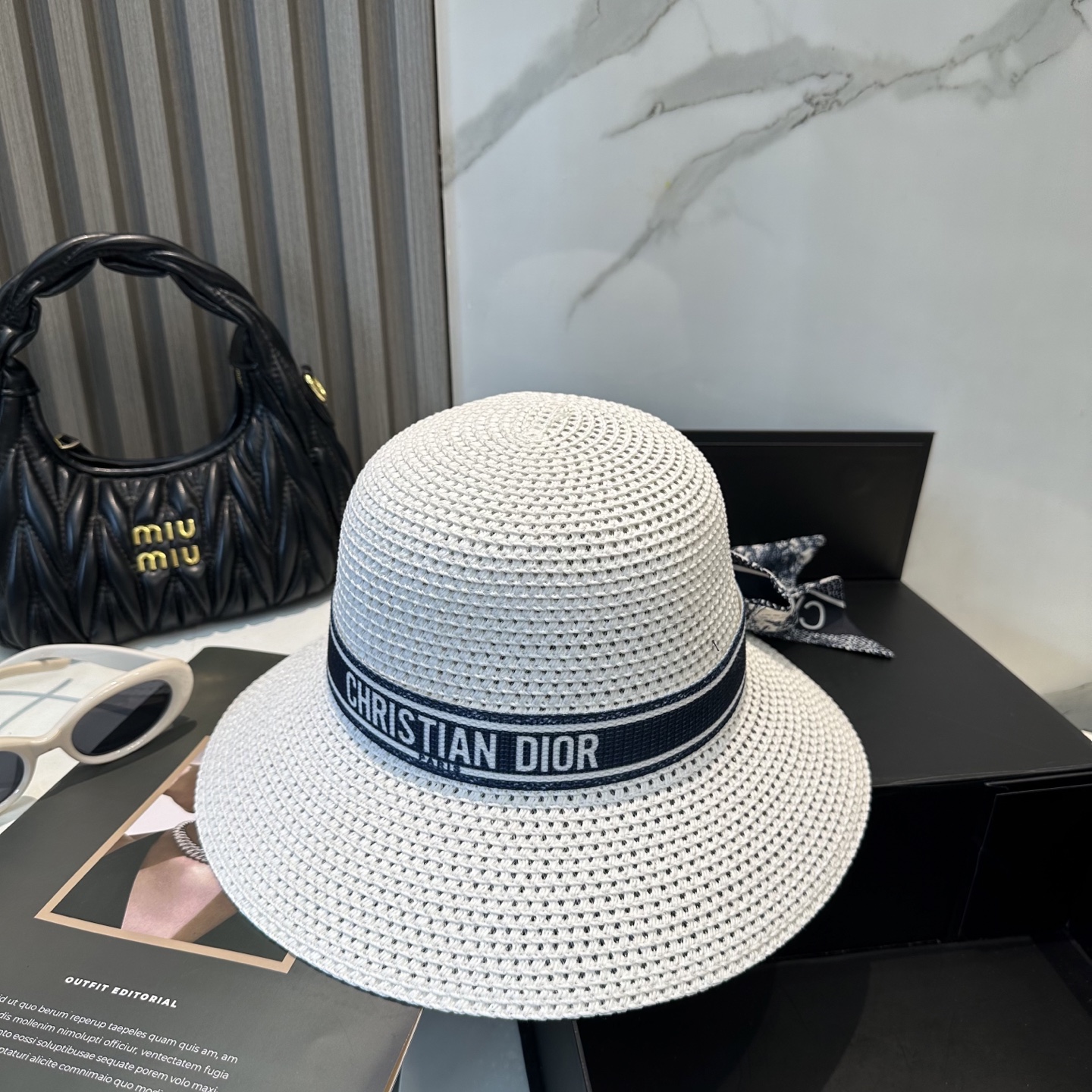 【DIOR迪奥】爆款织带草编草帽礼帽🤩细节控，简约大方，百搭单品～出街首选，新款帽型超美腻