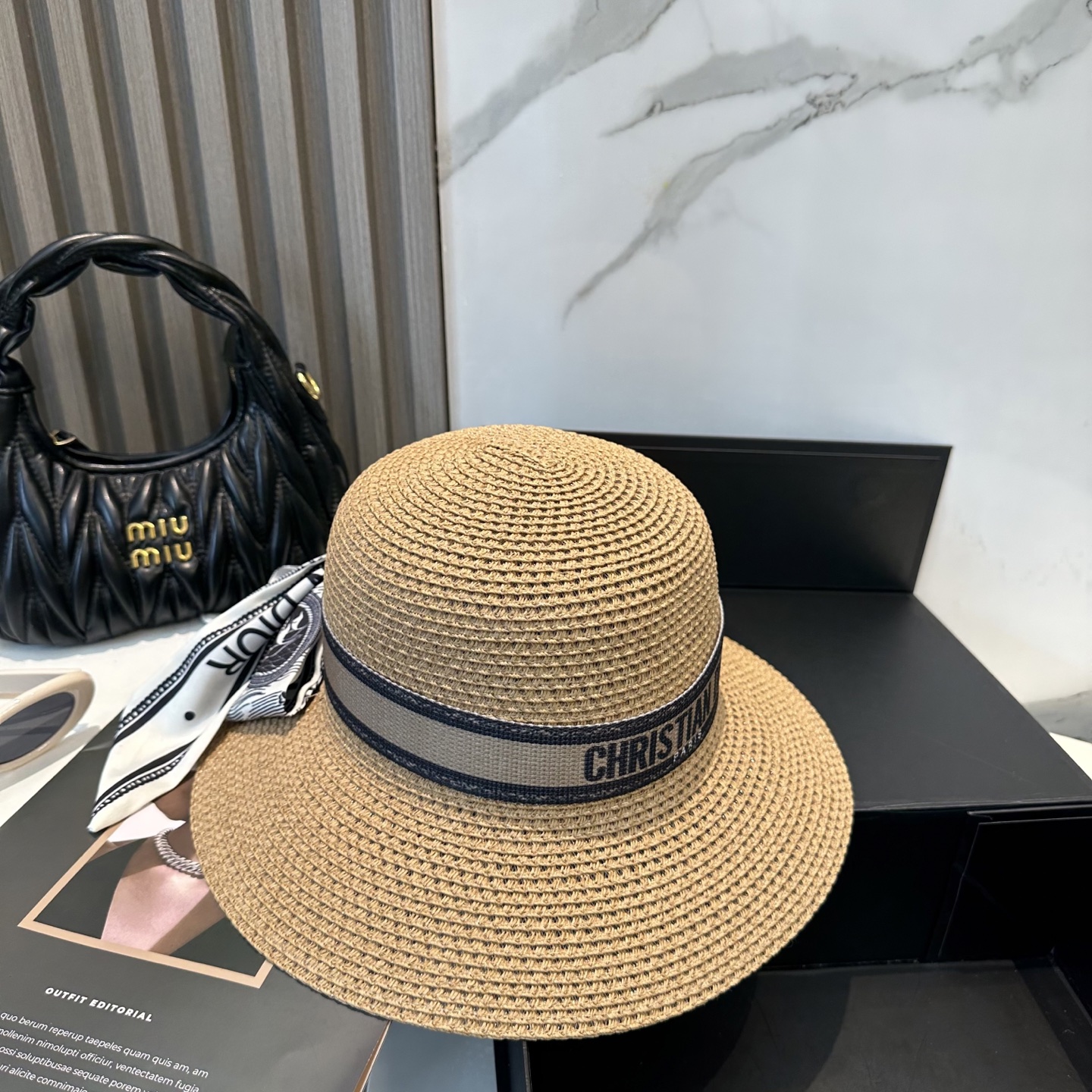 【DIOR迪奥】爆款织带草编草帽礼帽🤩细节控，简约大方，百搭单品～出街首选，新款帽型超美腻