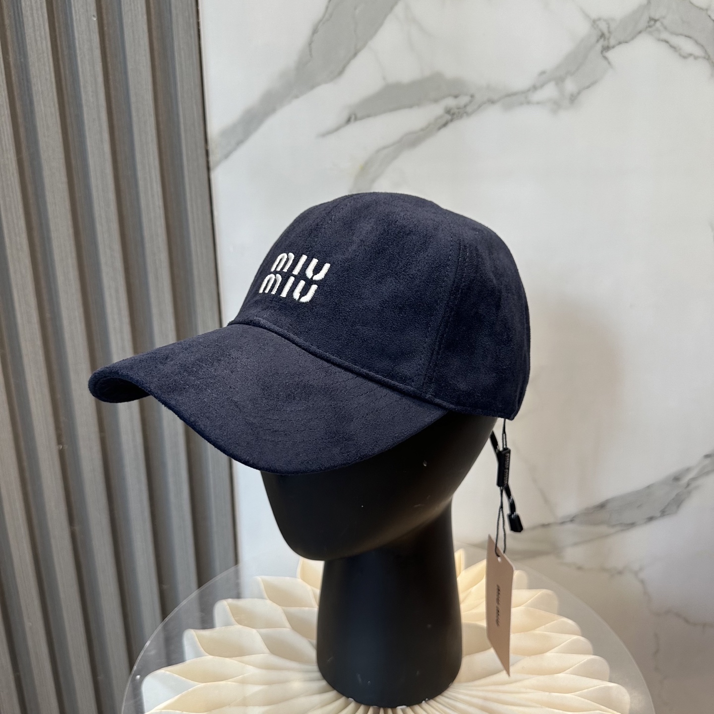 Miu Miu Baseball Cap – Stylish Leather & Velvet Blend, Unisex Design