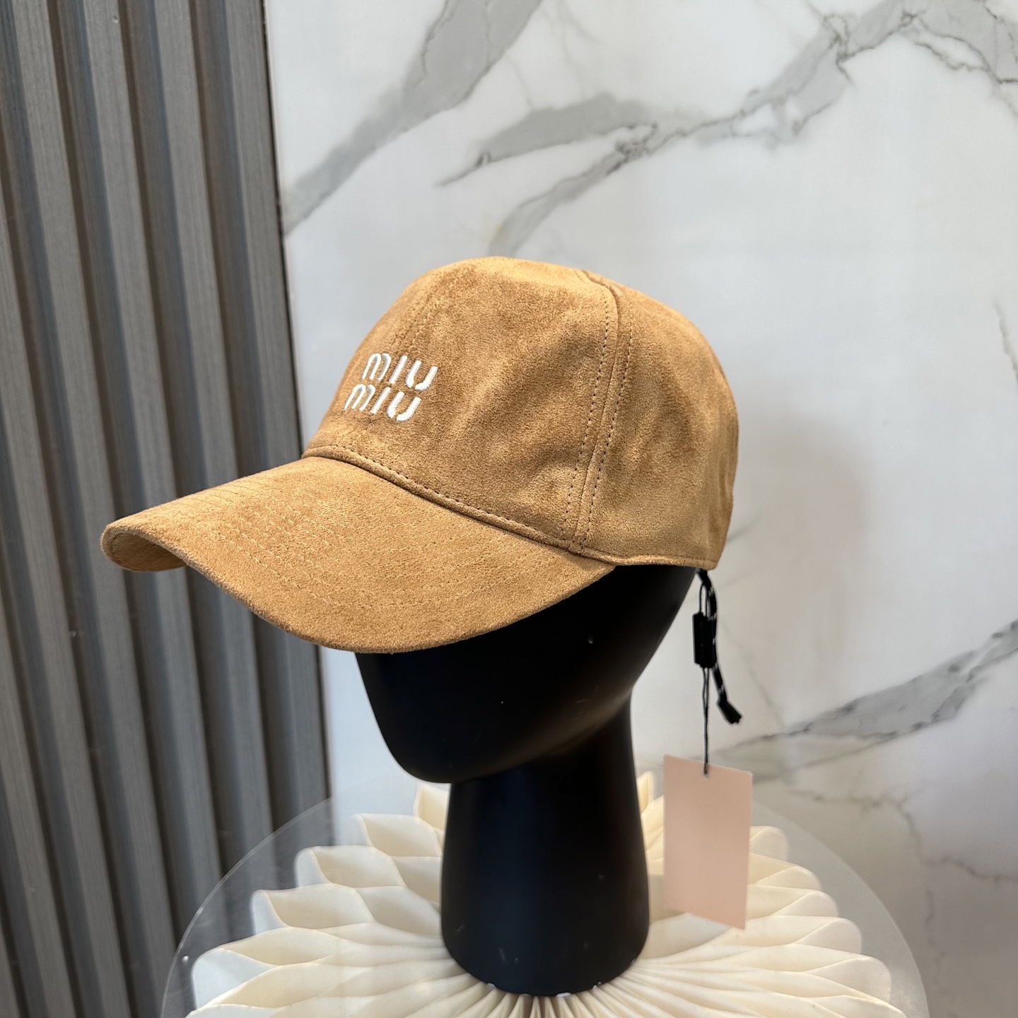 Miu Miu Baseball Cap: Stylish Leather & Plush Hat for Women & Men