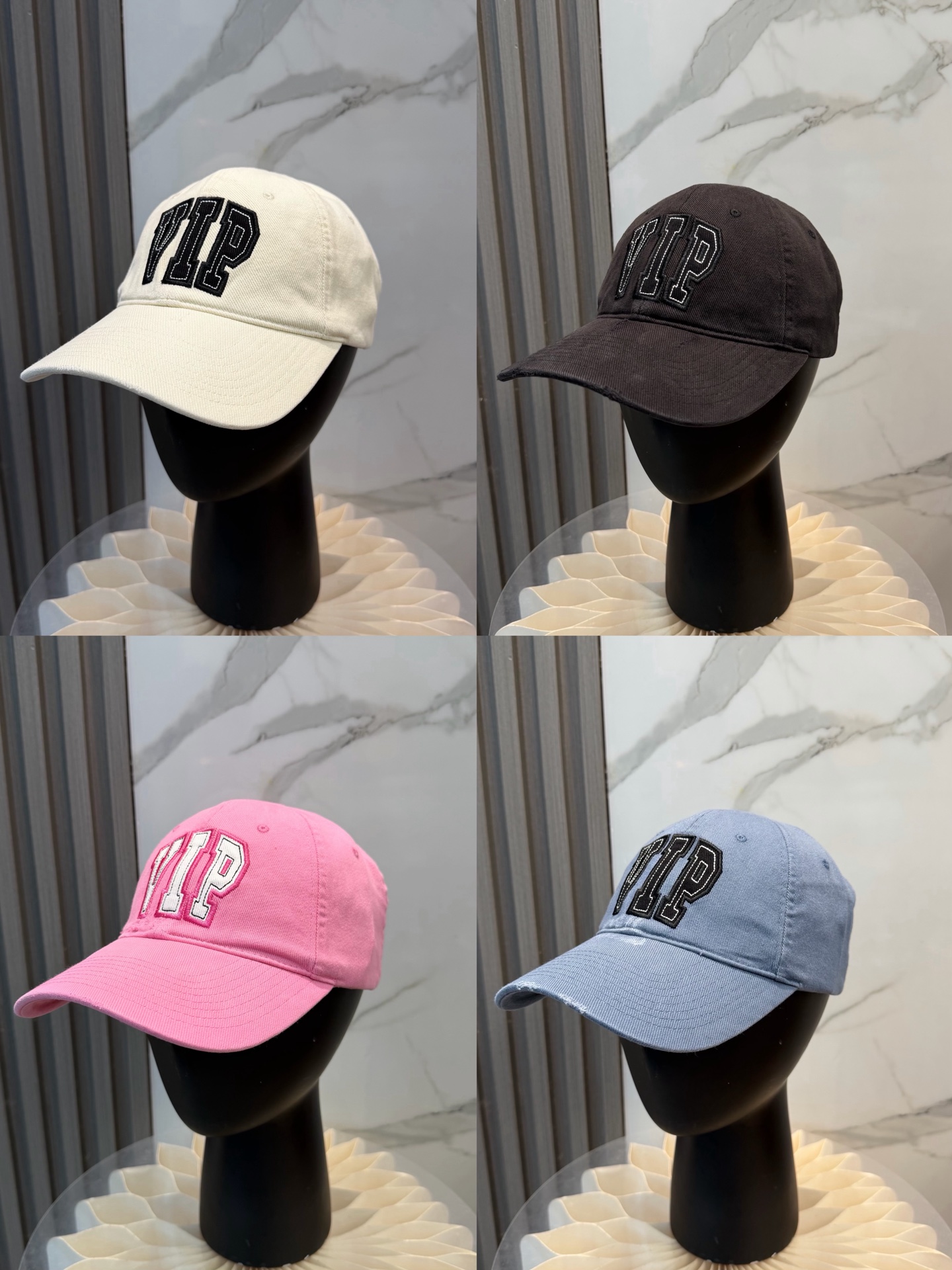 。BALENCIAGA巴黎世家新款刺绣logo棒球帽，很酷的色系，男女佩戴都有不同style，第一批抢先