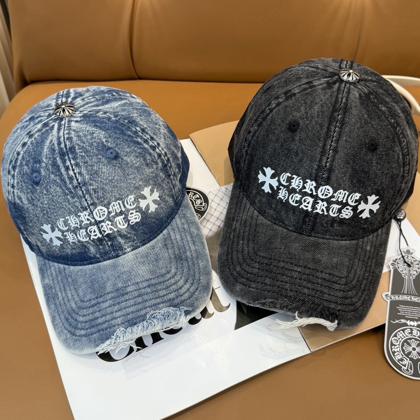 克罗心新款高品质洗水牛仔棒球帽，高端定制版！网红时尚博主同款！墙裂推荐！质量巨好！头围57cm