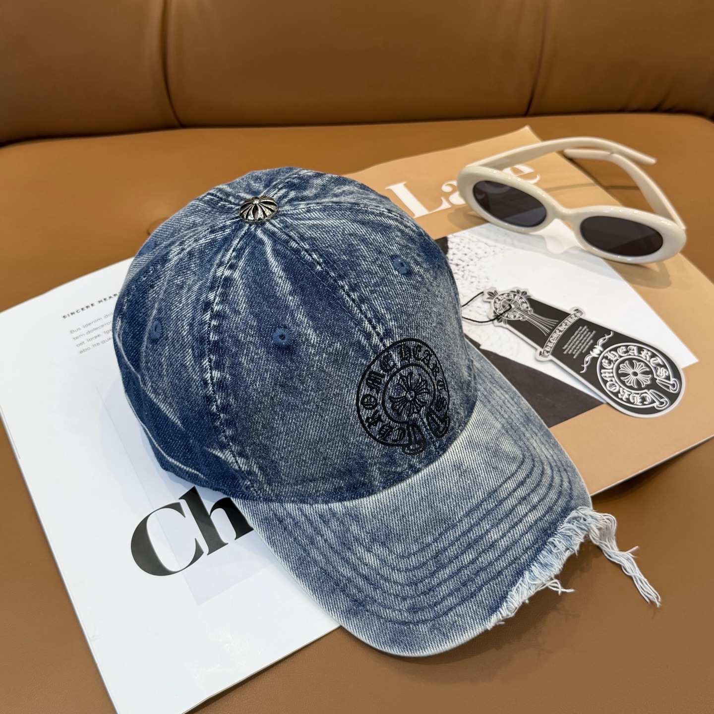 克罗心新款高品质洗水牛仔棒球帽，高端定制版！网红时尚博主同款！墙裂推荐！质量巨好！头围57cm