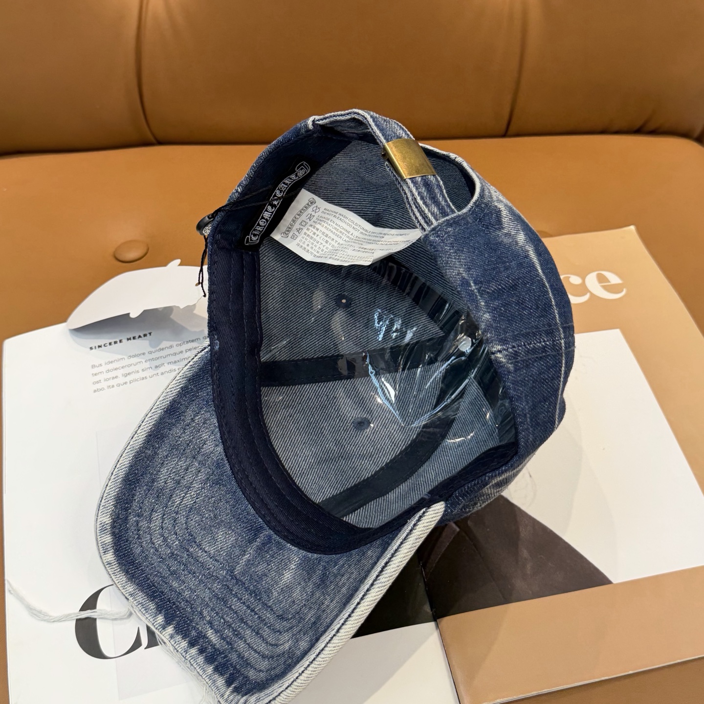 克罗心新款高品质洗水牛仔棒球帽，高端定制版！网红时尚博主同款！墙裂推荐！质量巨好！头围57cm