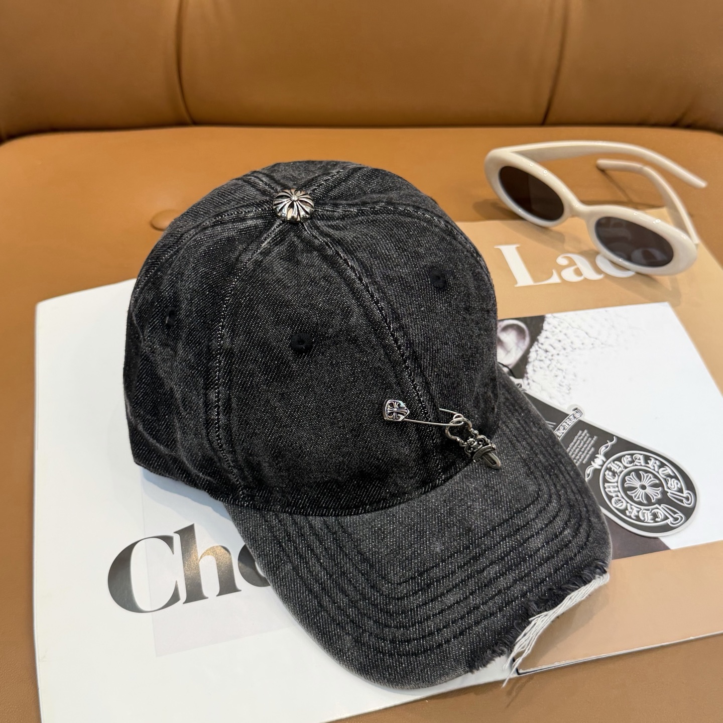 克罗心新款高品质洗水牛仔棒球帽，高端定制版！网红时尚博主同款！墙裂推荐！质量巨好！头围57cm