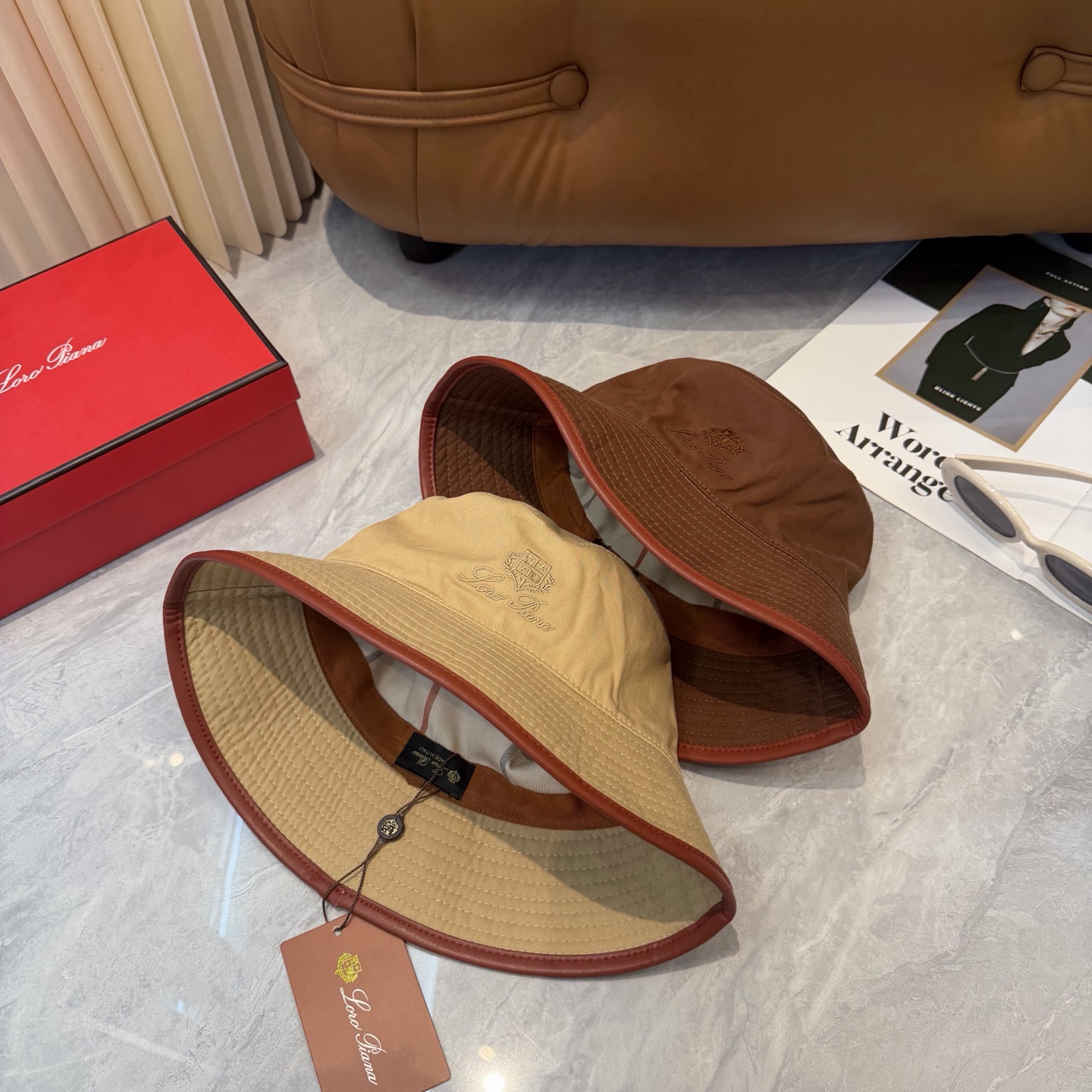 Loro Piana(诺悠翩雅) 专柜新款高版本渔夫帽大牌同步，超好出货！颜色做的太特别了～闭眼入 全是
