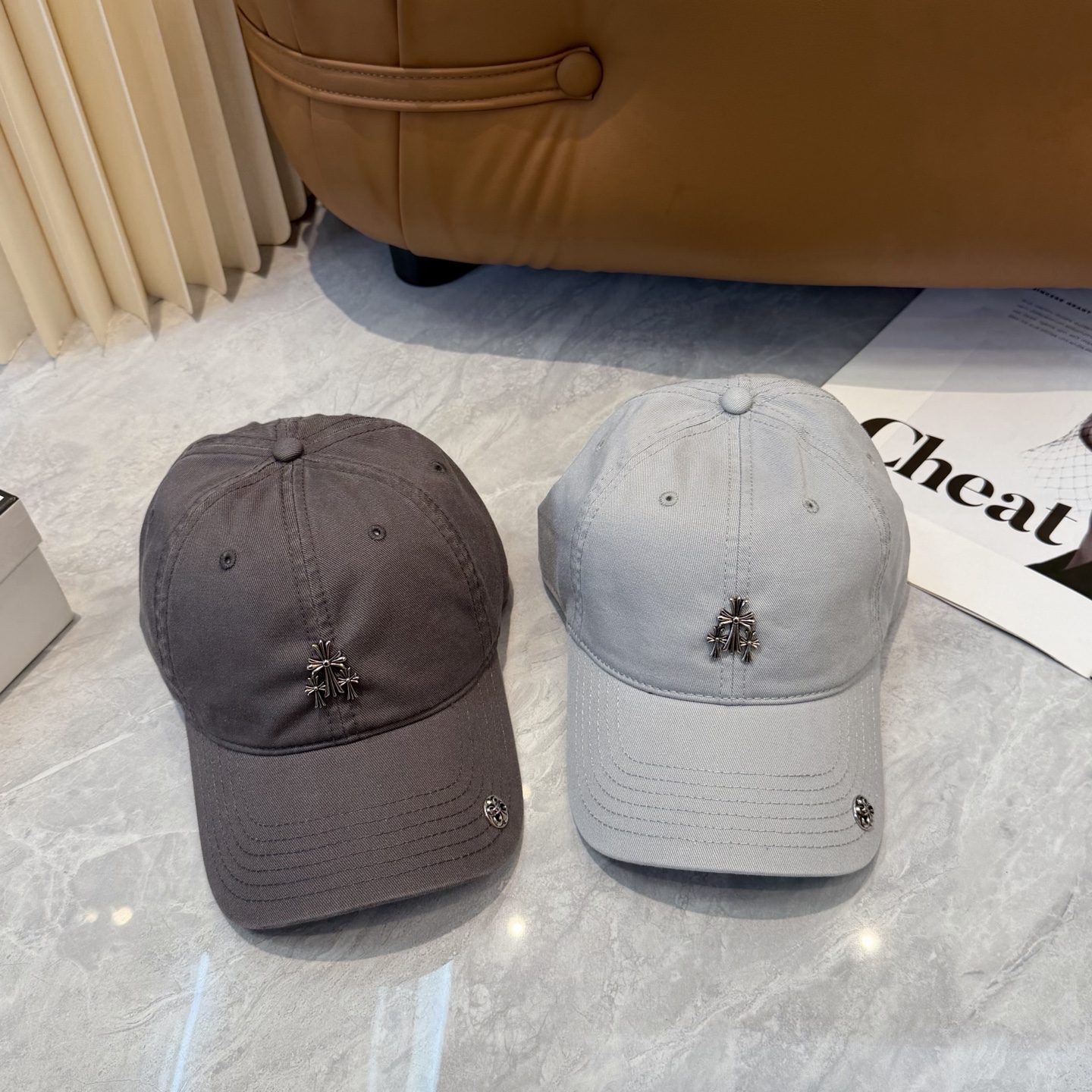 克罗心 🆕🆕新款棒球帽，个性时尚经典十字架标志，休闲带点酷酷的感觉，中性款男女同款！超好搭！头围:56-