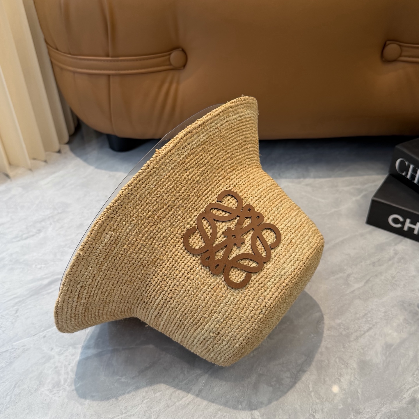 Loewe 春夏日休闲草帽 度假logo 进口 拉菲编织草帽子