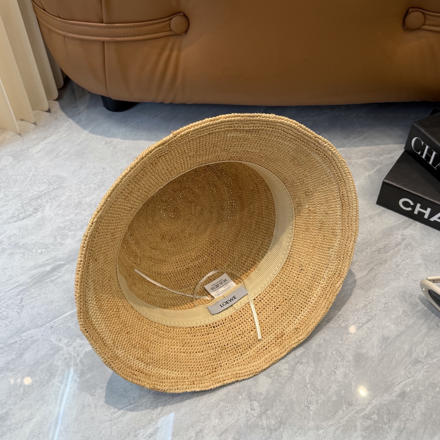 Loewe 春夏日休闲草帽 度假logo 进口 拉菲编织草帽子