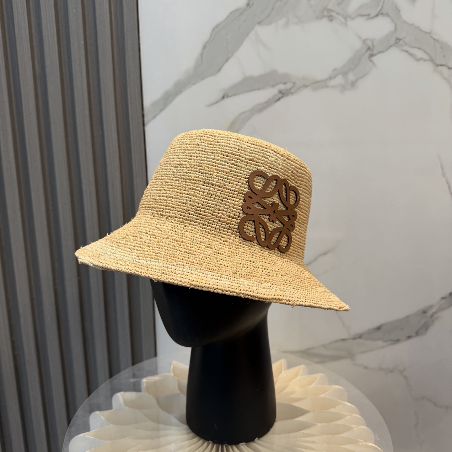 Loewe 春夏日休闲草帽 度假logo 进口 拉菲编织草帽子