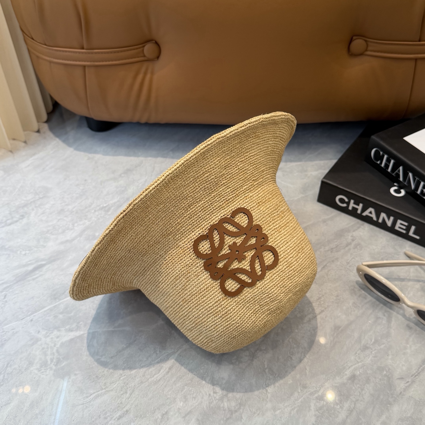 Loewe 春夏日休闲草帽 度假logo 进口 拉菲编织草帽子