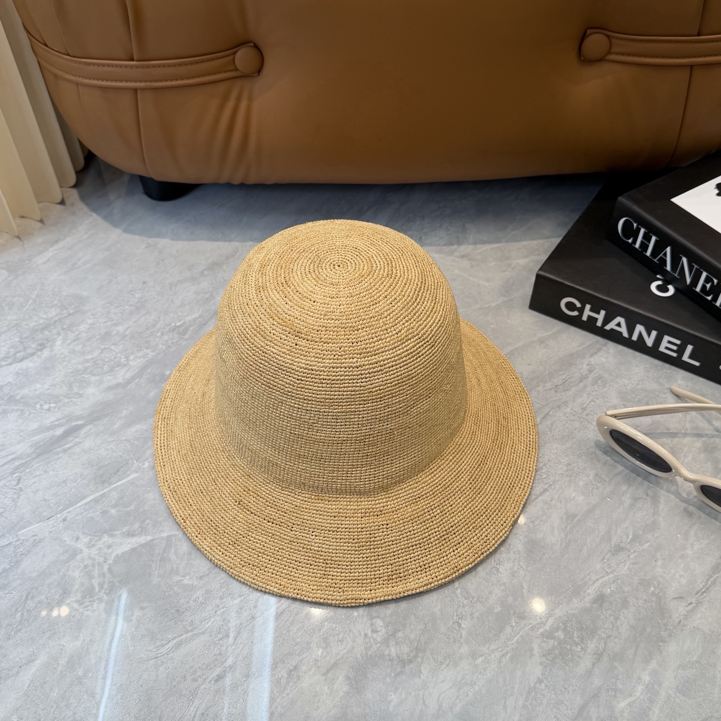 Loewe 春夏日休闲草帽 度假logo 进口 拉菲编织草帽子