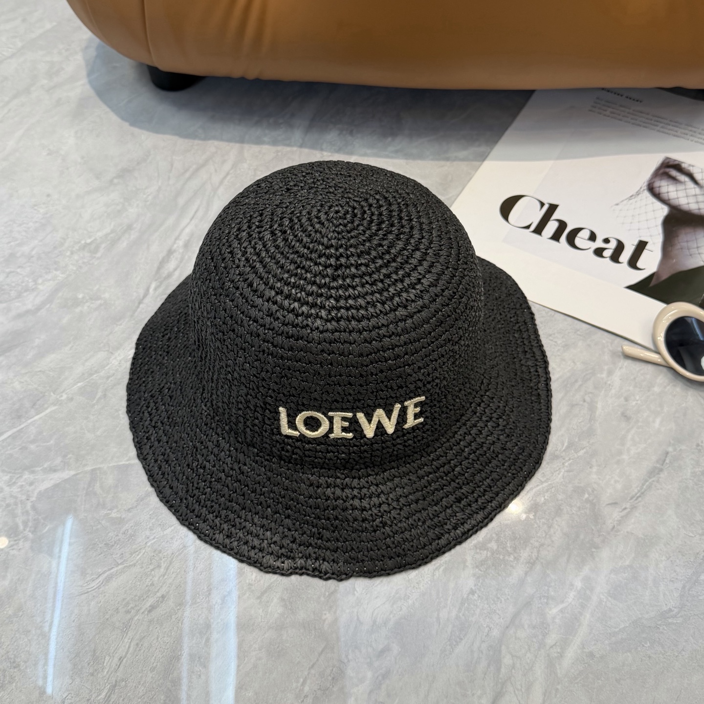 Loewe 罗意威LOEWE新款拉菲草帽，纯手工钩织，产量极少，重工打造， ，头围57cm