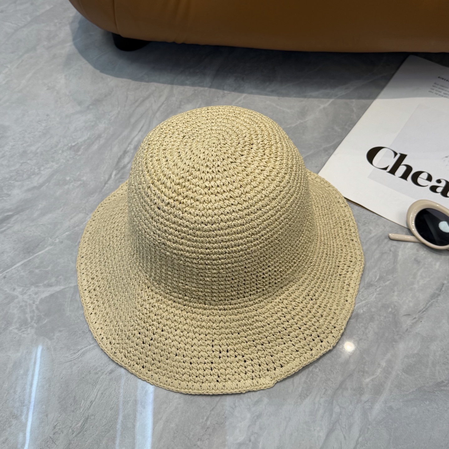 Celine 赛琳CELINE新款拉菲草帽，纯手工钩织，产量极少，重工打造， ，头围57cm