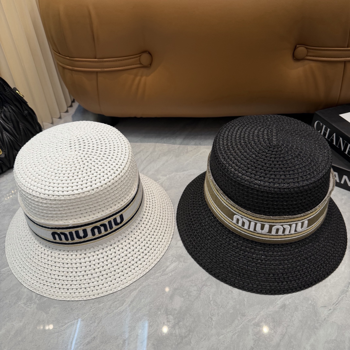 缪缪miumiu新款织带草帽，高级定制，名媛风，细节待上，夏季防晒防紫外线，出行必备，百搭好看 👉