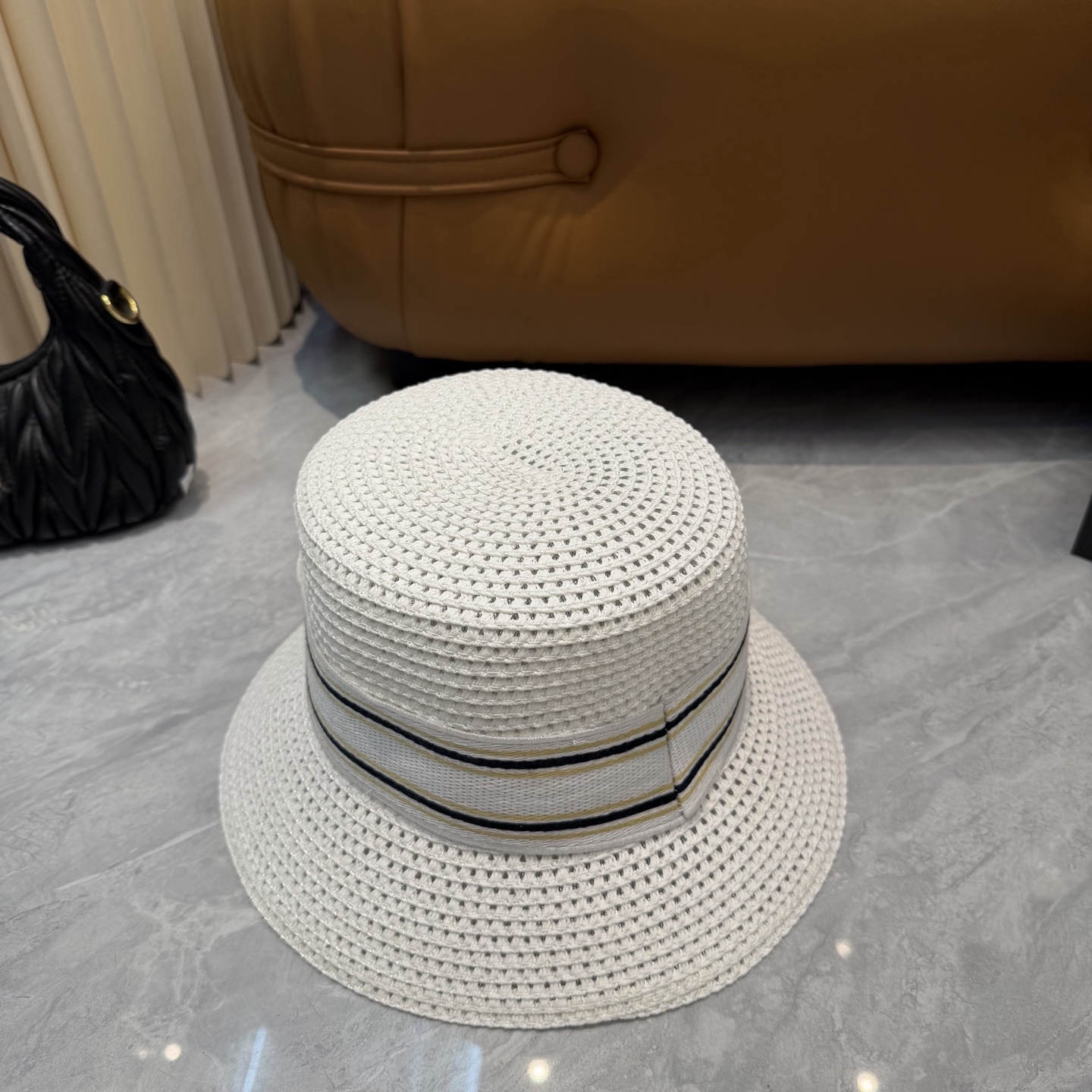 Miu Miu 缪缪miumiu新款织带草帽，高级定制，名媛风，细节待上，夏季防晒防紫外线，出行 ，百搭