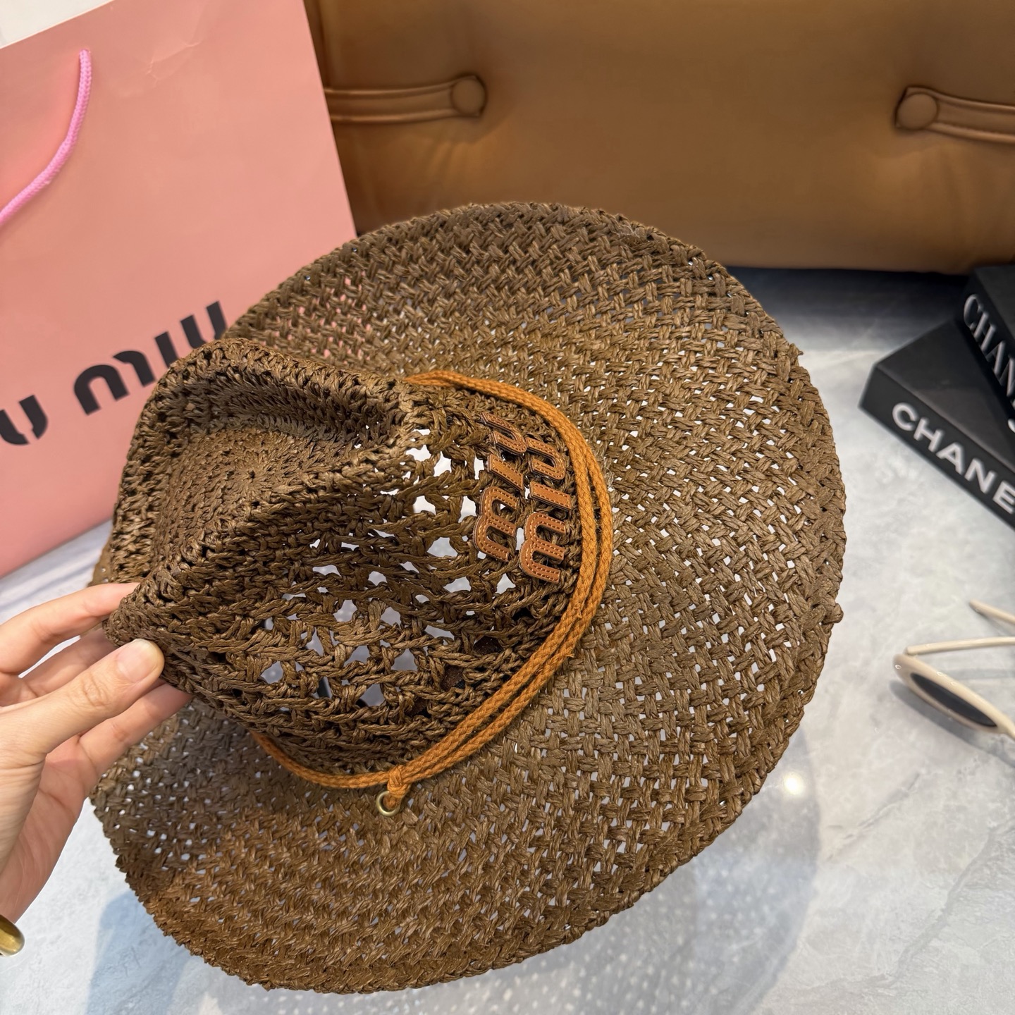 Miu Miu 缪缪miumiu新款草帽，高级定制，细节待上，夏季防晒防紫外线，出行 ，百搭