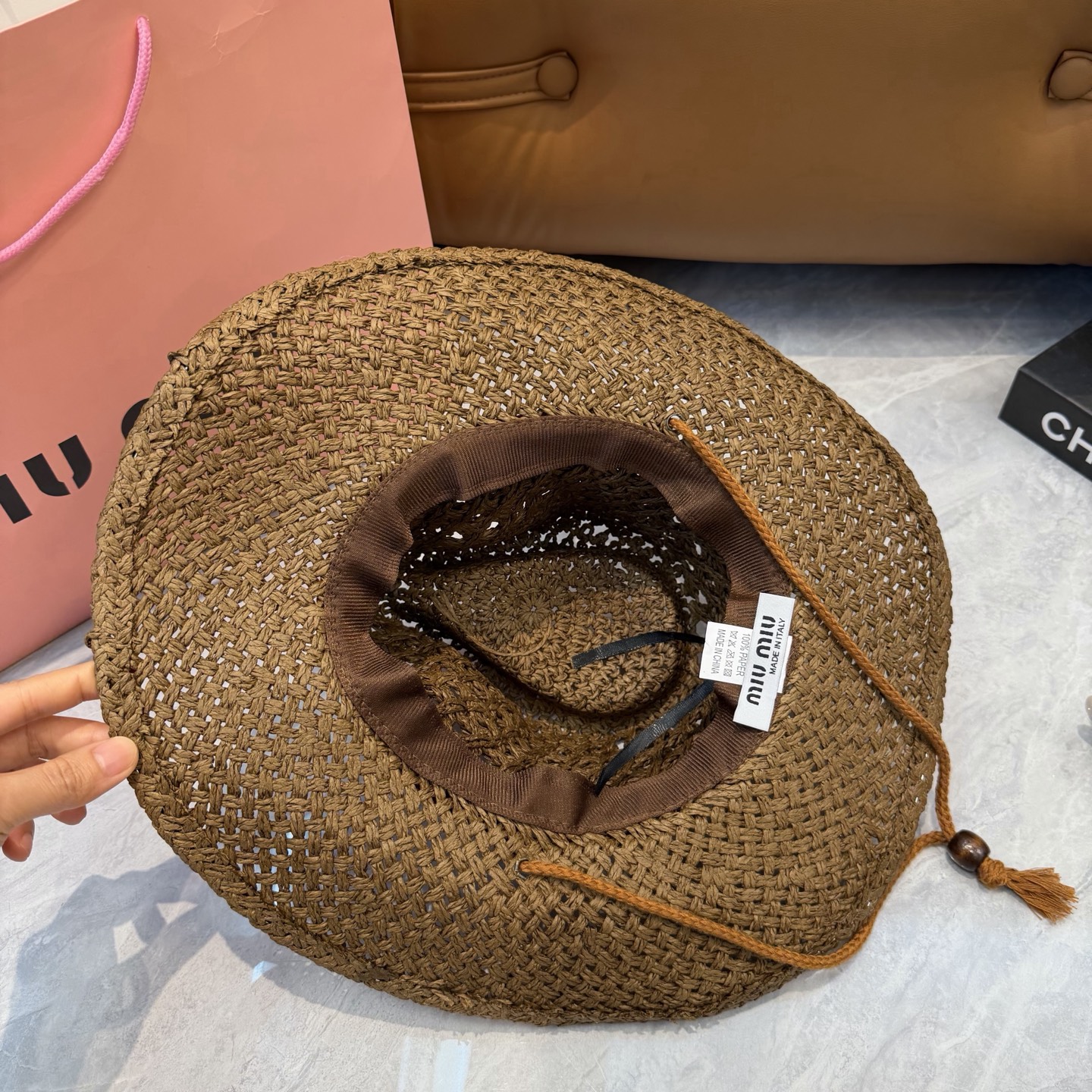 Miu Miu 缪缪miumiu新款草帽，高级定制，细节待上，夏季防晒防紫外线，出行 ，百搭