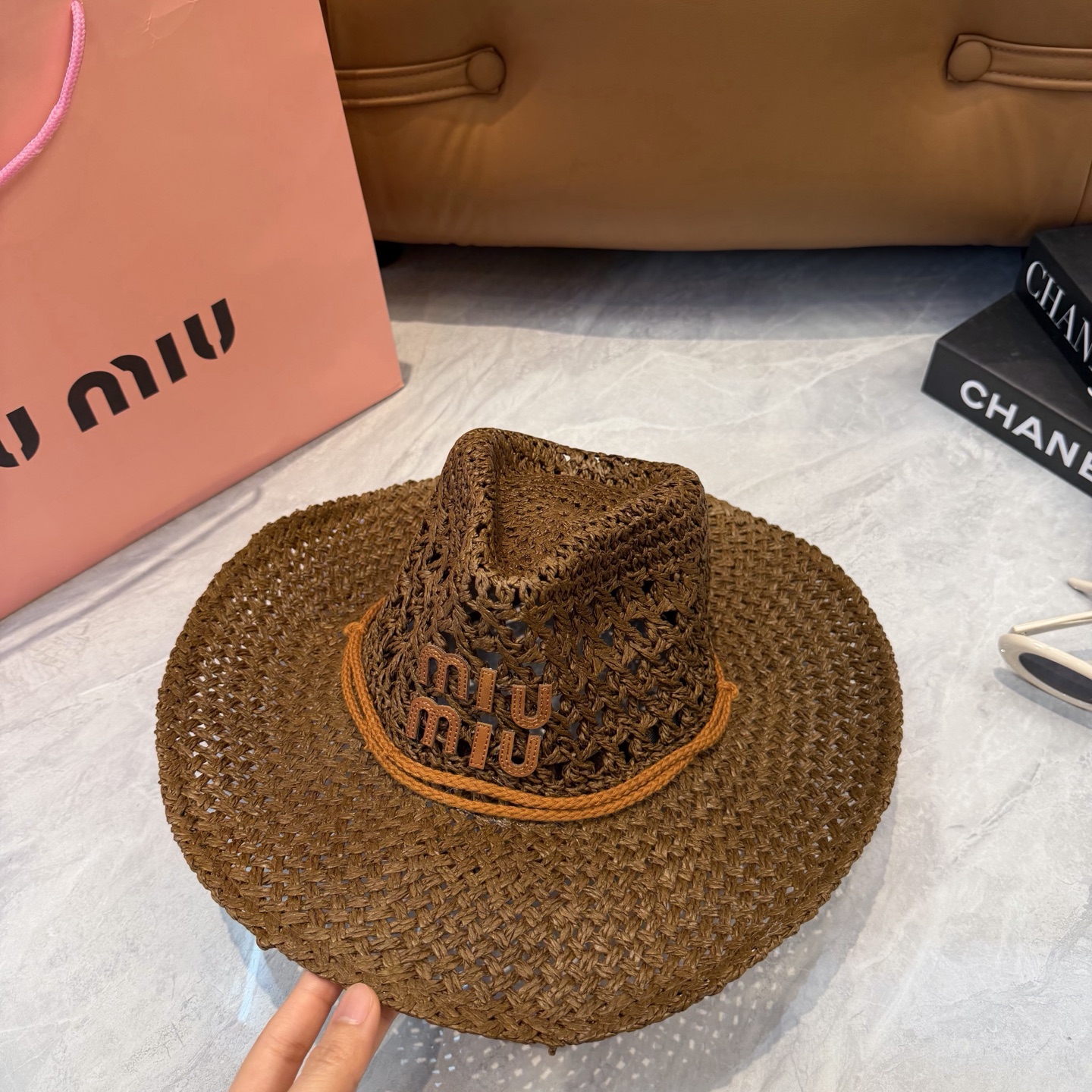 Miu Miu 缪缪miumiu新款草帽，高级定制，细节待上，夏季防晒防紫外线，出行 ，百搭