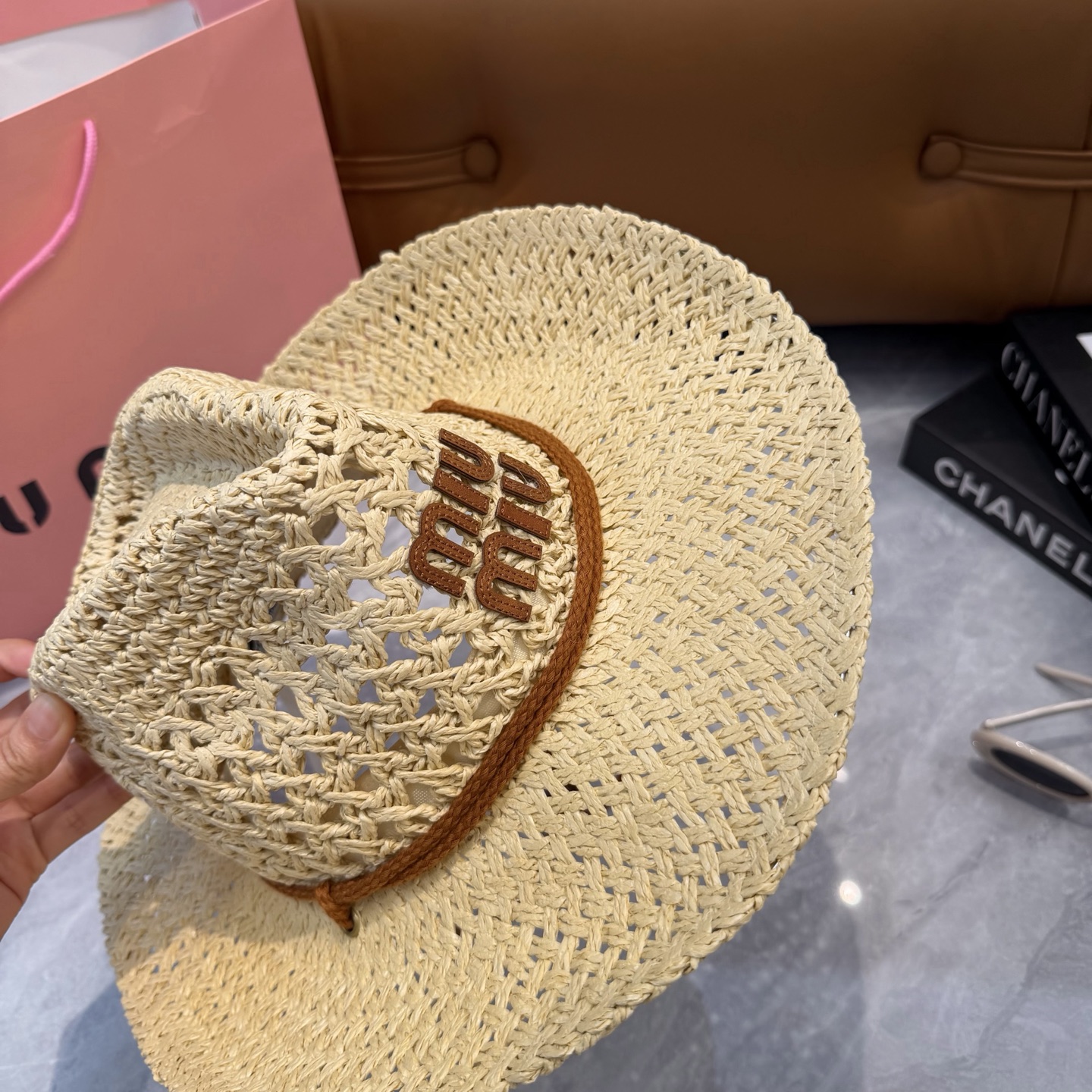 Miu Miu 缪缪miumiu新款草帽，高级定制，细节待上，夏季防晒防紫外线，出行 ，百搭