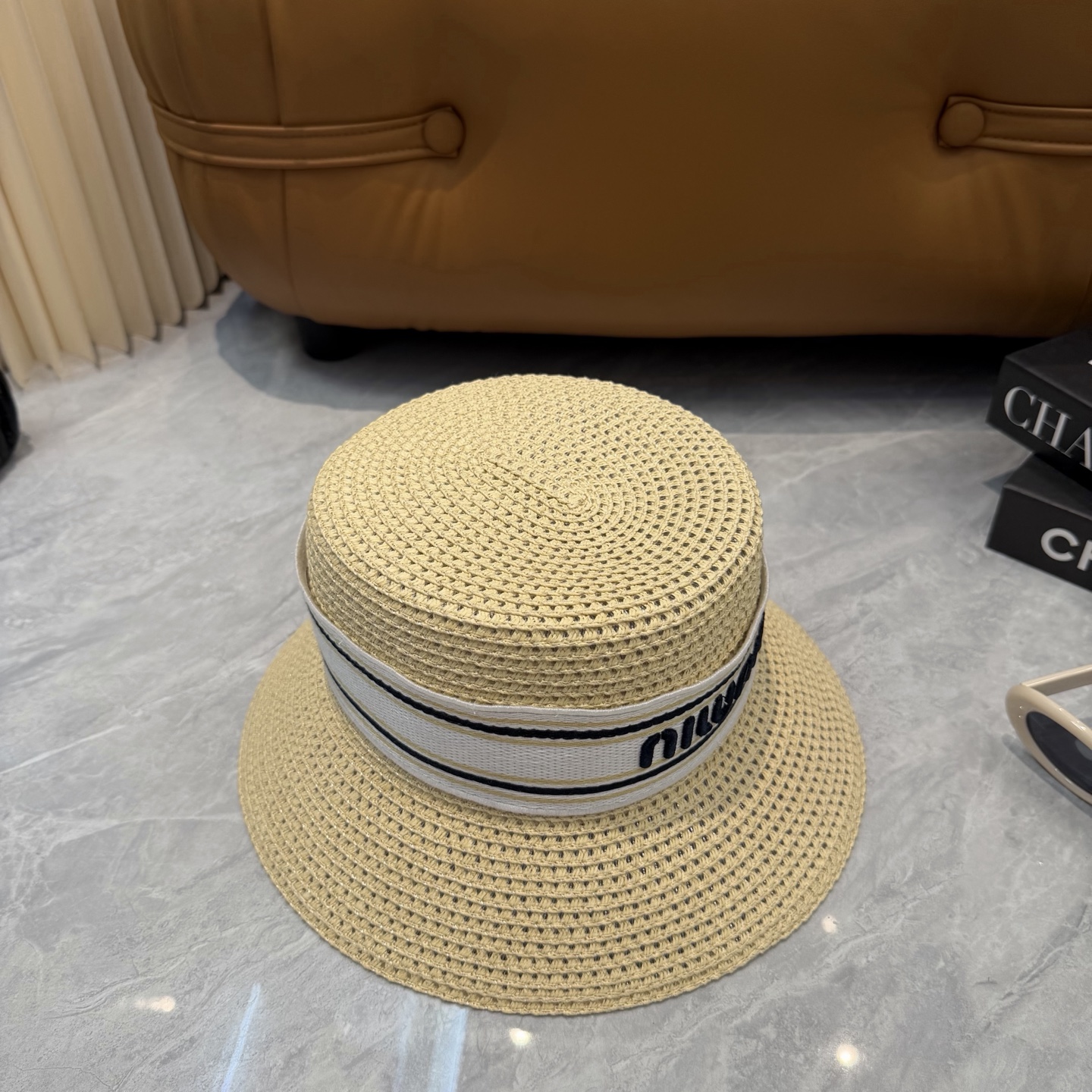 Miu Miu 缪缪miumiu新款织带草帽，高级定制，名媛风，细节待上，夏季防晒防紫外线，出行 ，百搭