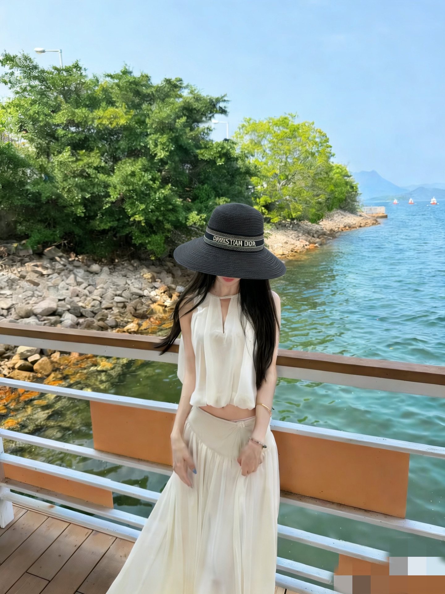 Dior 配防尘袋. 【DIOR迪奥】2026新款 织带百搭盆帽草帽，出街日常单品