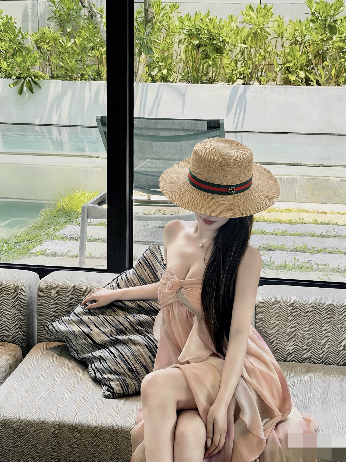 Gucci 古奇新款礼帽，遮阳草帽，夏季沙滩出游 头围57cm