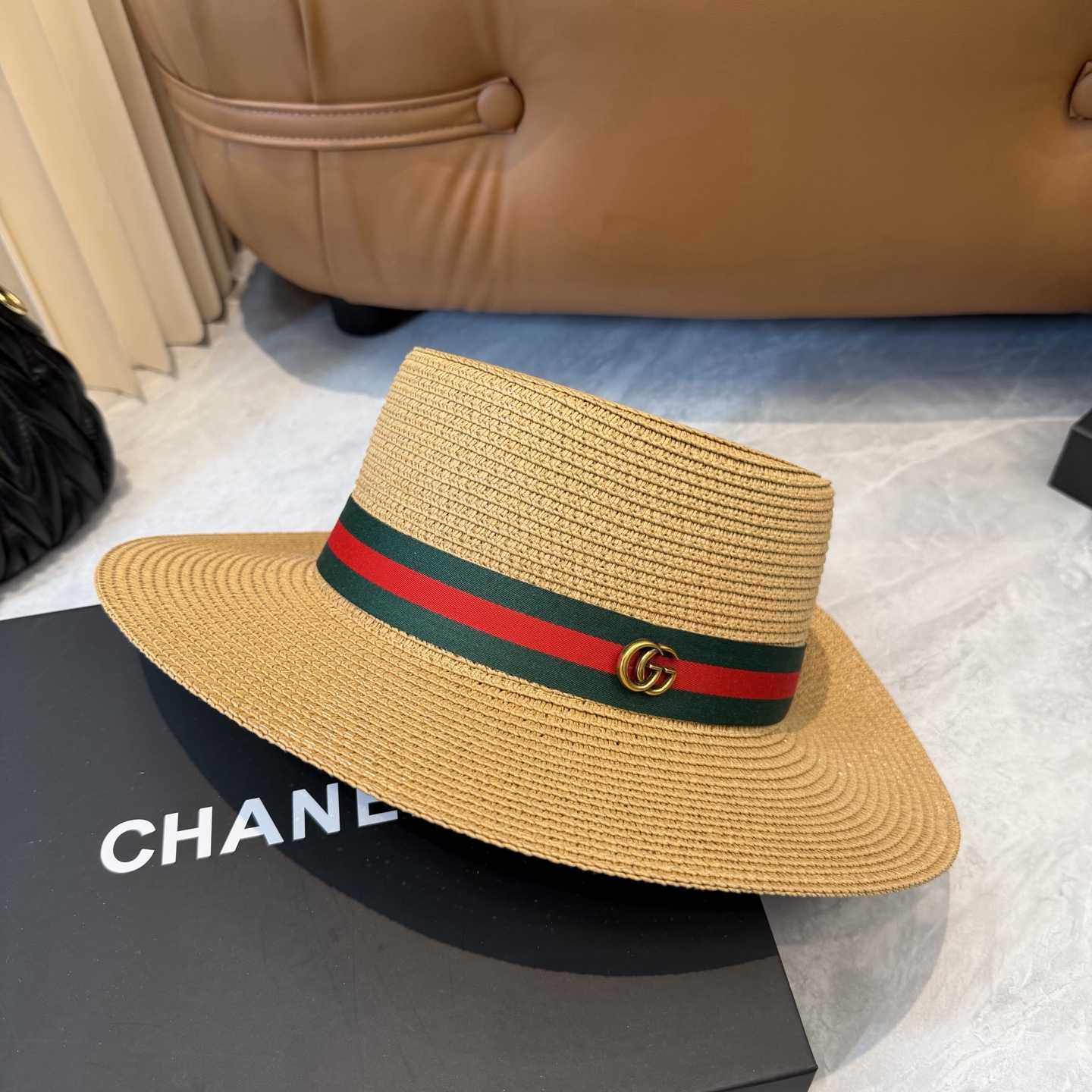 Gucci 古奇新款礼帽，遮阳草帽，夏季沙滩出游 头围57cm