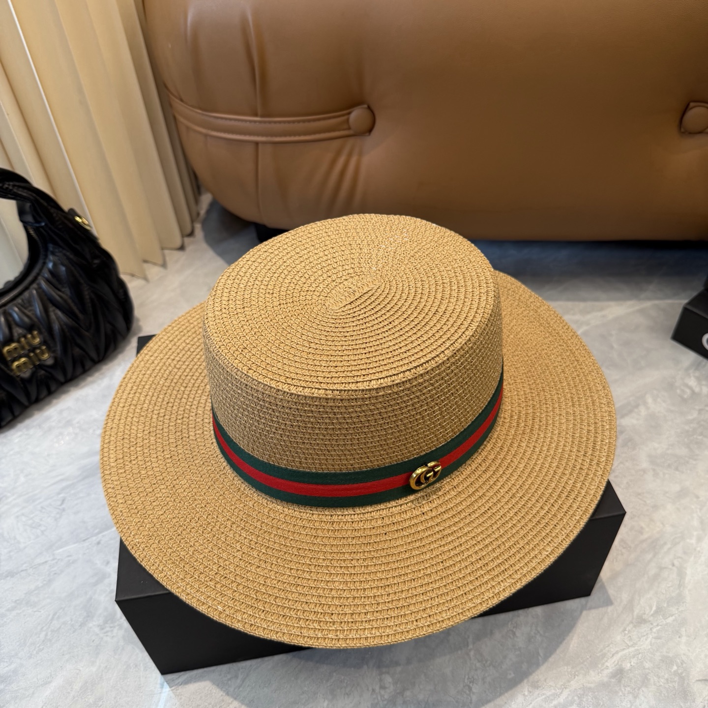 Gucci 古奇新款礼帽，遮阳草帽，夏季沙滩出游 头围57cm