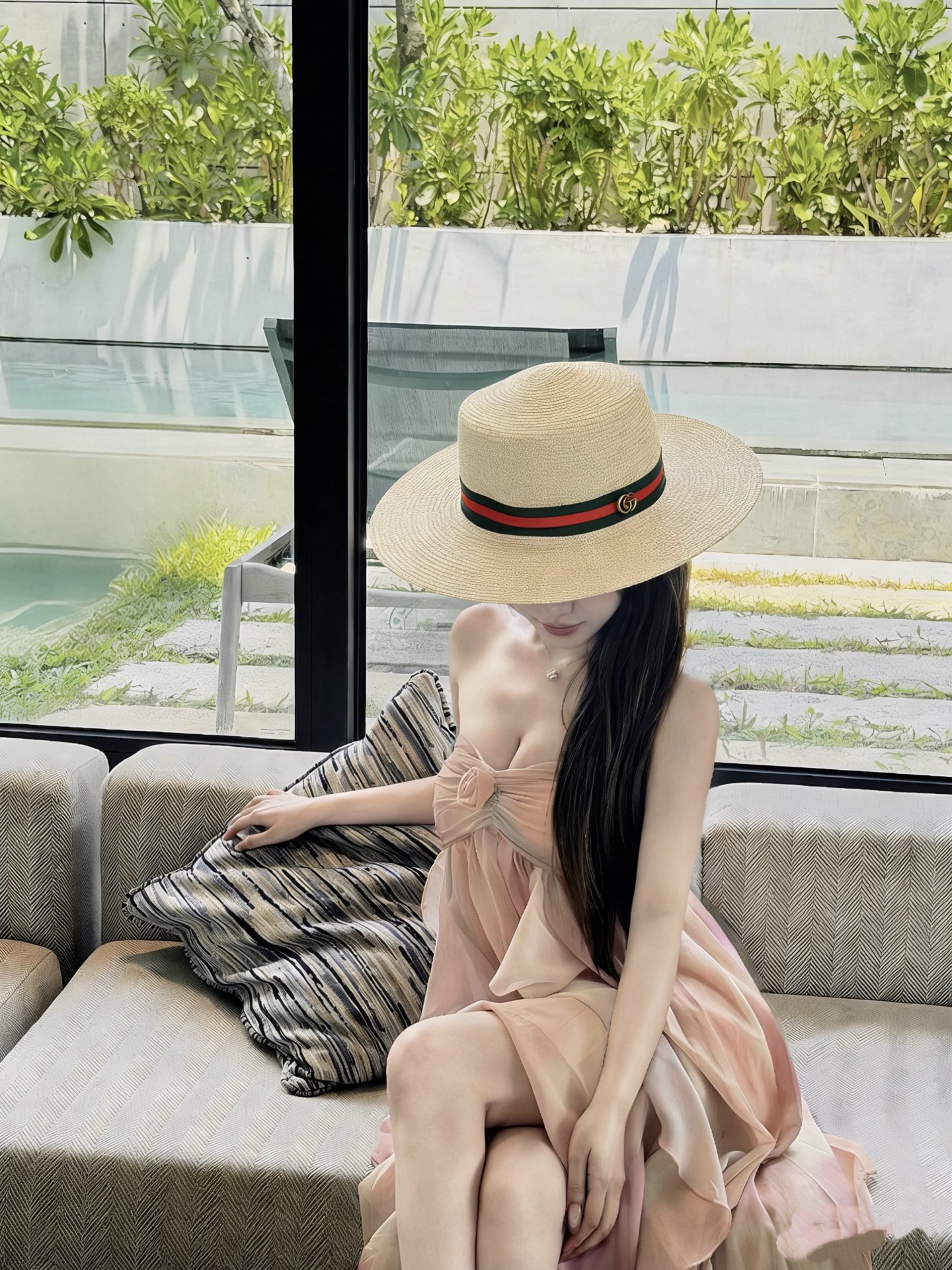 Gucci 古奇新款礼帽，遮阳草帽，夏季沙滩出游 头围57cm