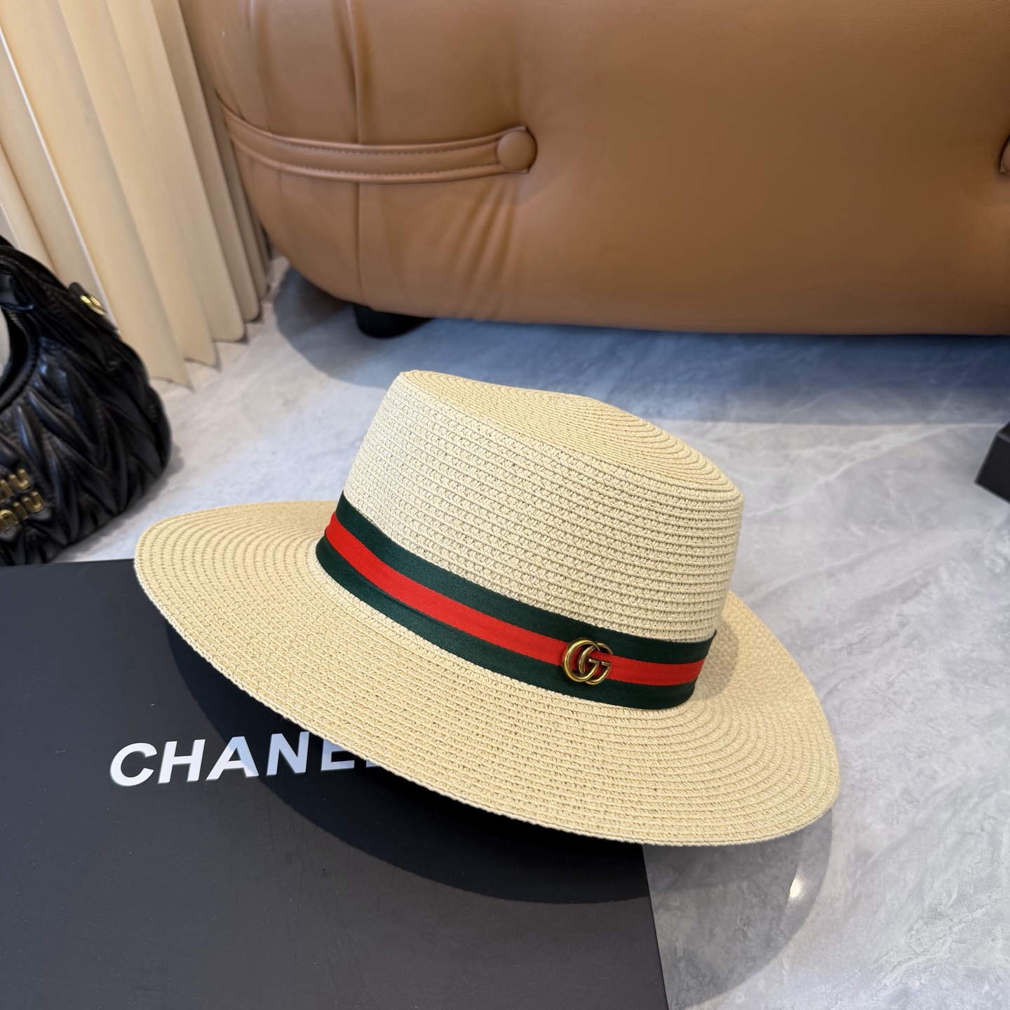 Gucci 古奇新款礼帽，遮阳草帽，夏季沙滩出游 头围57cm