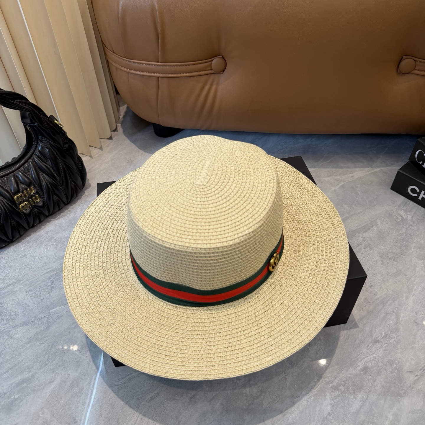 Gucci 古奇新款礼帽，遮阳草帽，夏季沙滩出游 头围57cm