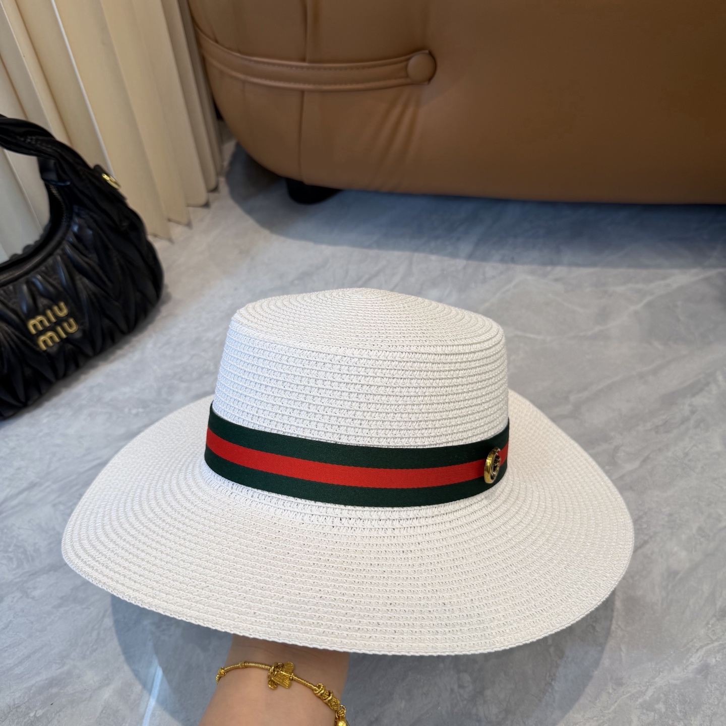 Gucci 古奇新款礼帽，遮阳草帽，夏季沙滩出游 头围57cm