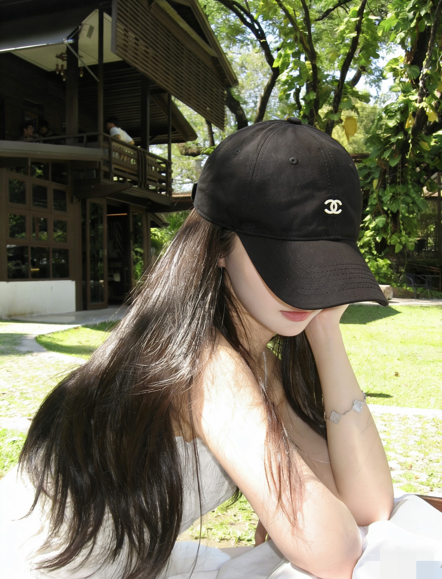 CHANEL香奈儿】新款简约刺绣logo棒球帽，新款出货，大牌款超好搭配，赶紧入手！
