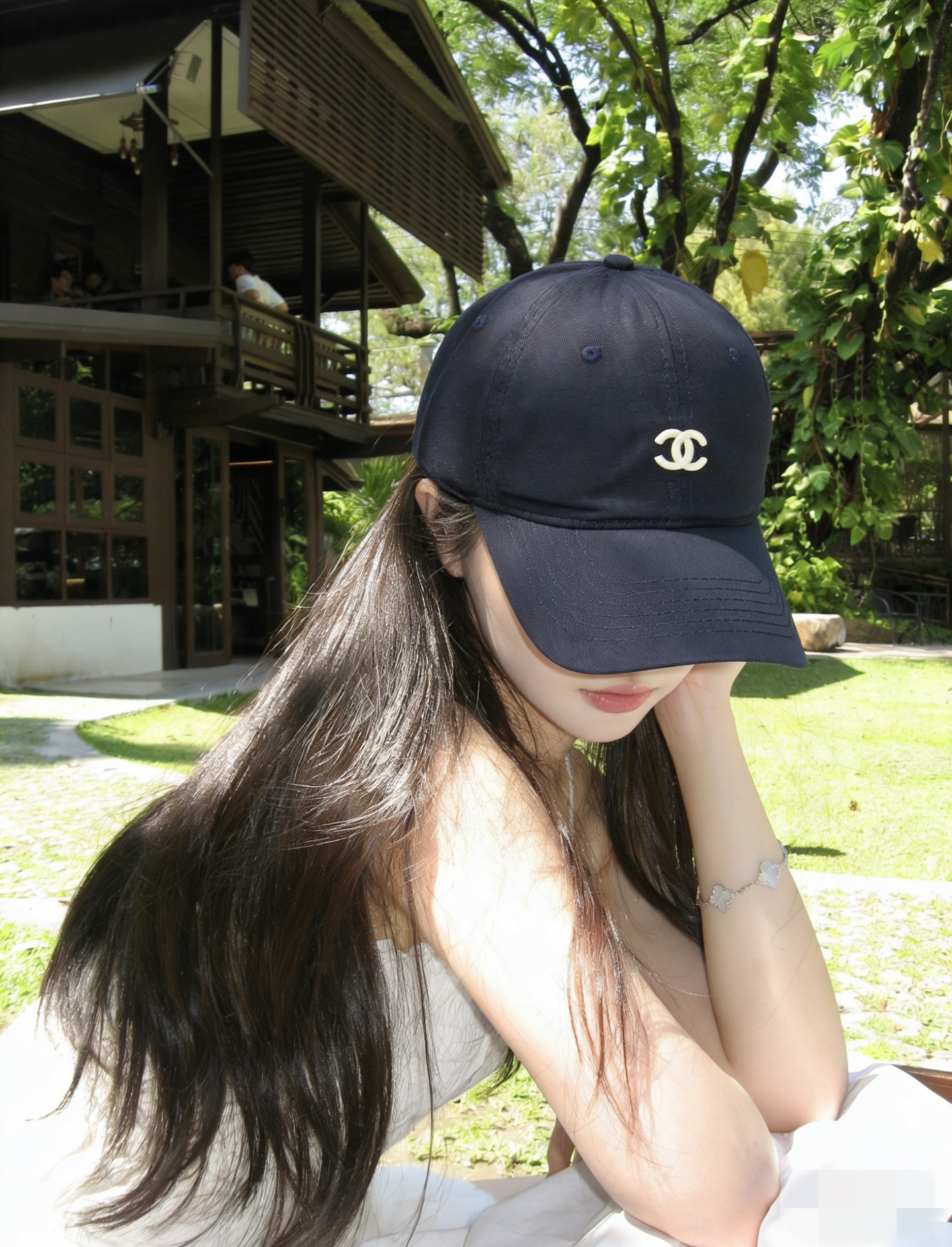 CHANEL香奈儿】新款简约刺绣logo棒球帽，新款出货，大牌款超好搭配，赶紧入手！