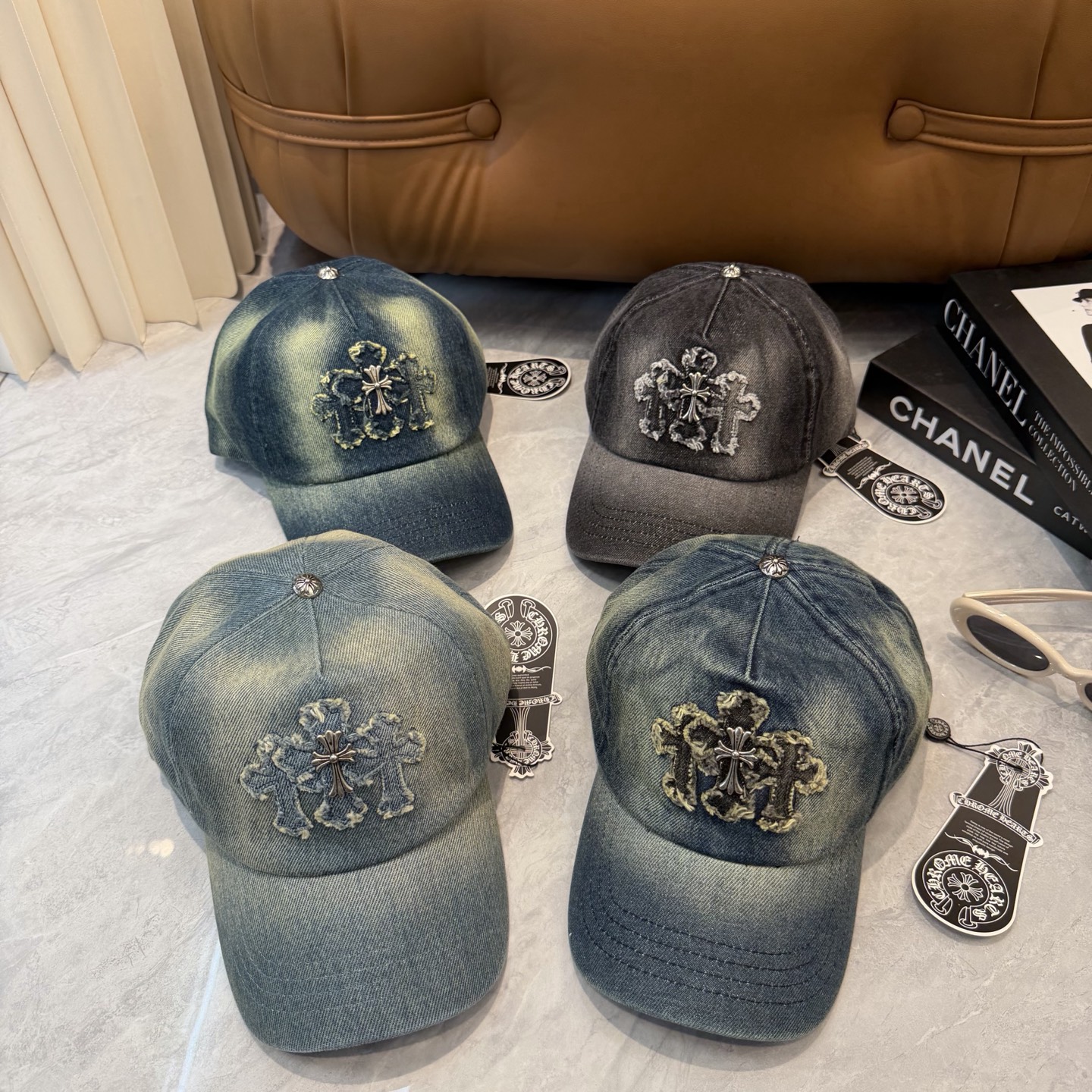 克罗心新款高品质洗水牛仔棒球帽，高端定制版！网红时尚博主同款！墙裂推荐！质量巨好！头围57cm