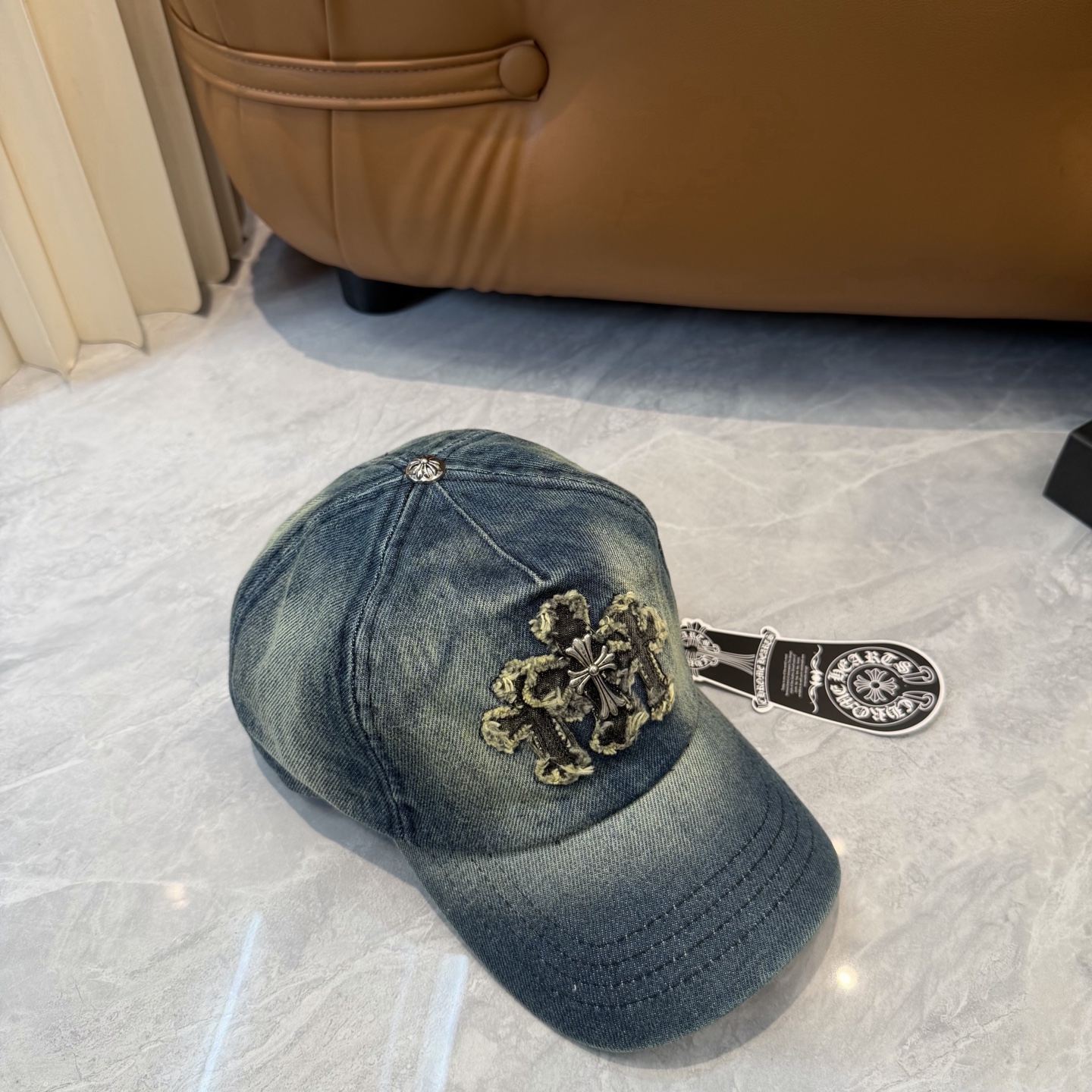 克罗心新款高品质洗水牛仔棒球帽，高端定制版！网红时尚博主同款！墙裂推荐！质量巨好！头围57cm